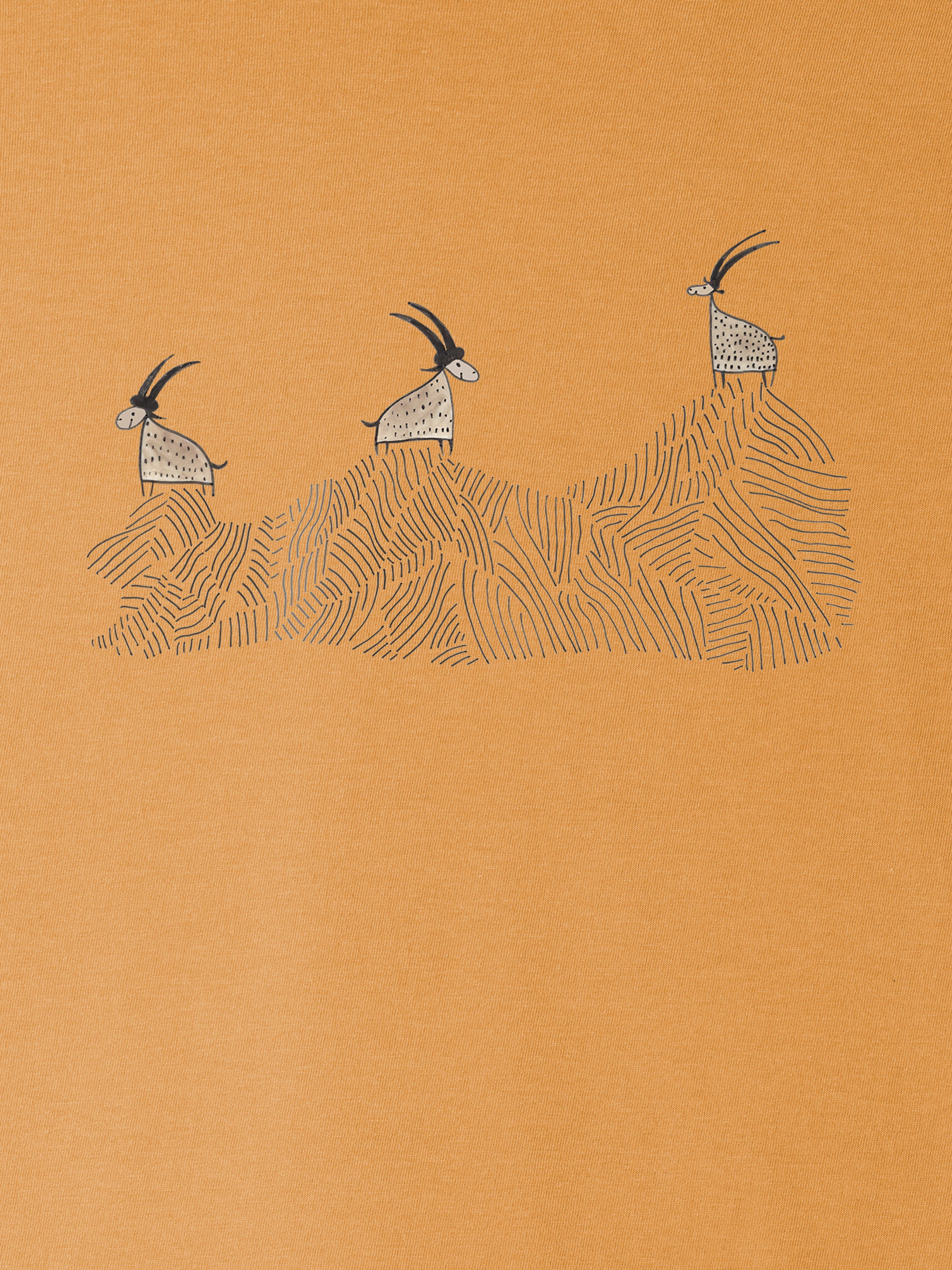 Cretan goats on a jagged ridge - T-Shirts