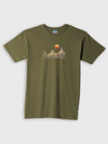 Cretan goats on a jagged ridge - T-Shirts