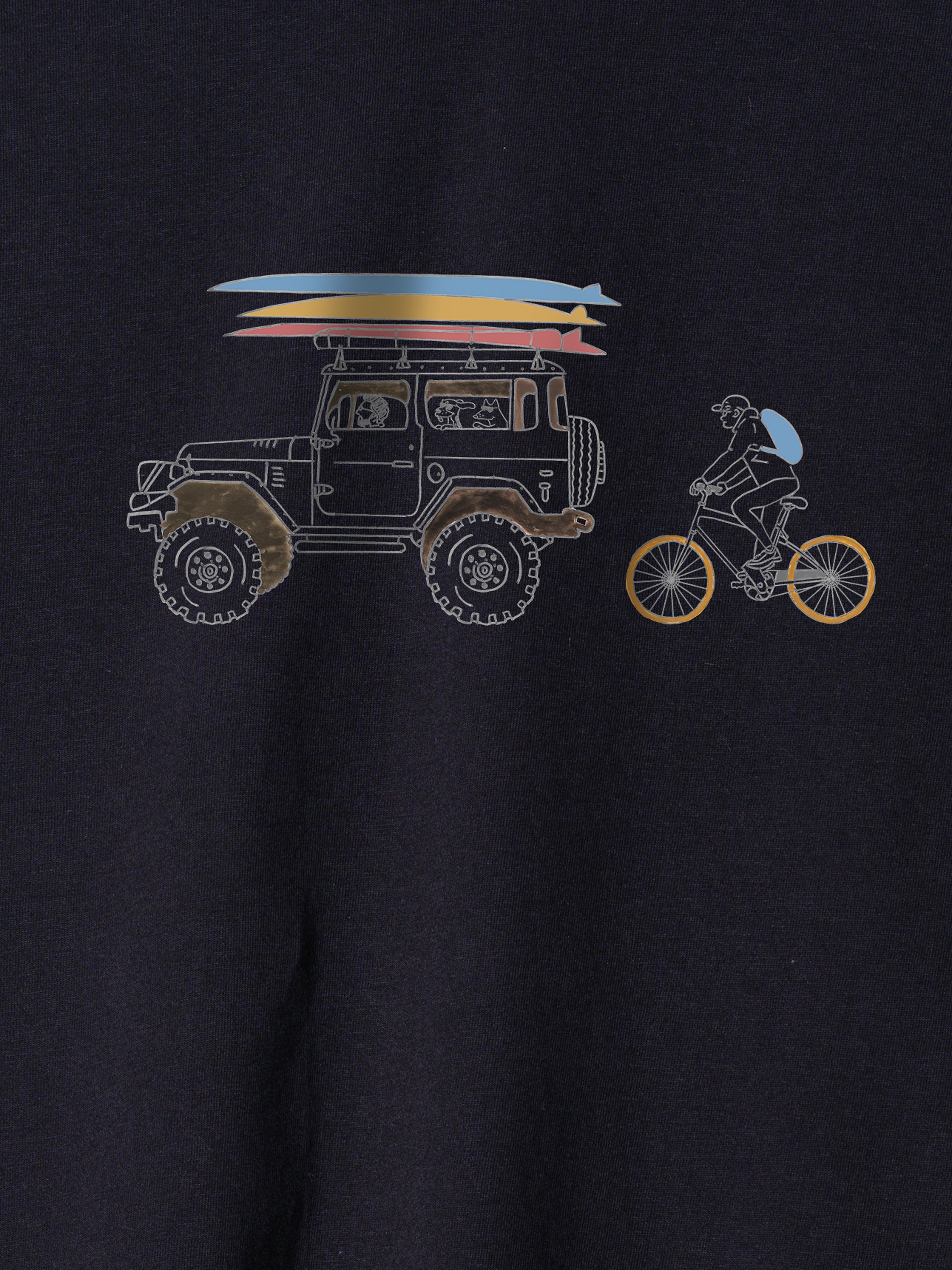 Surf Jeep & Cyclist  - T-Shirts