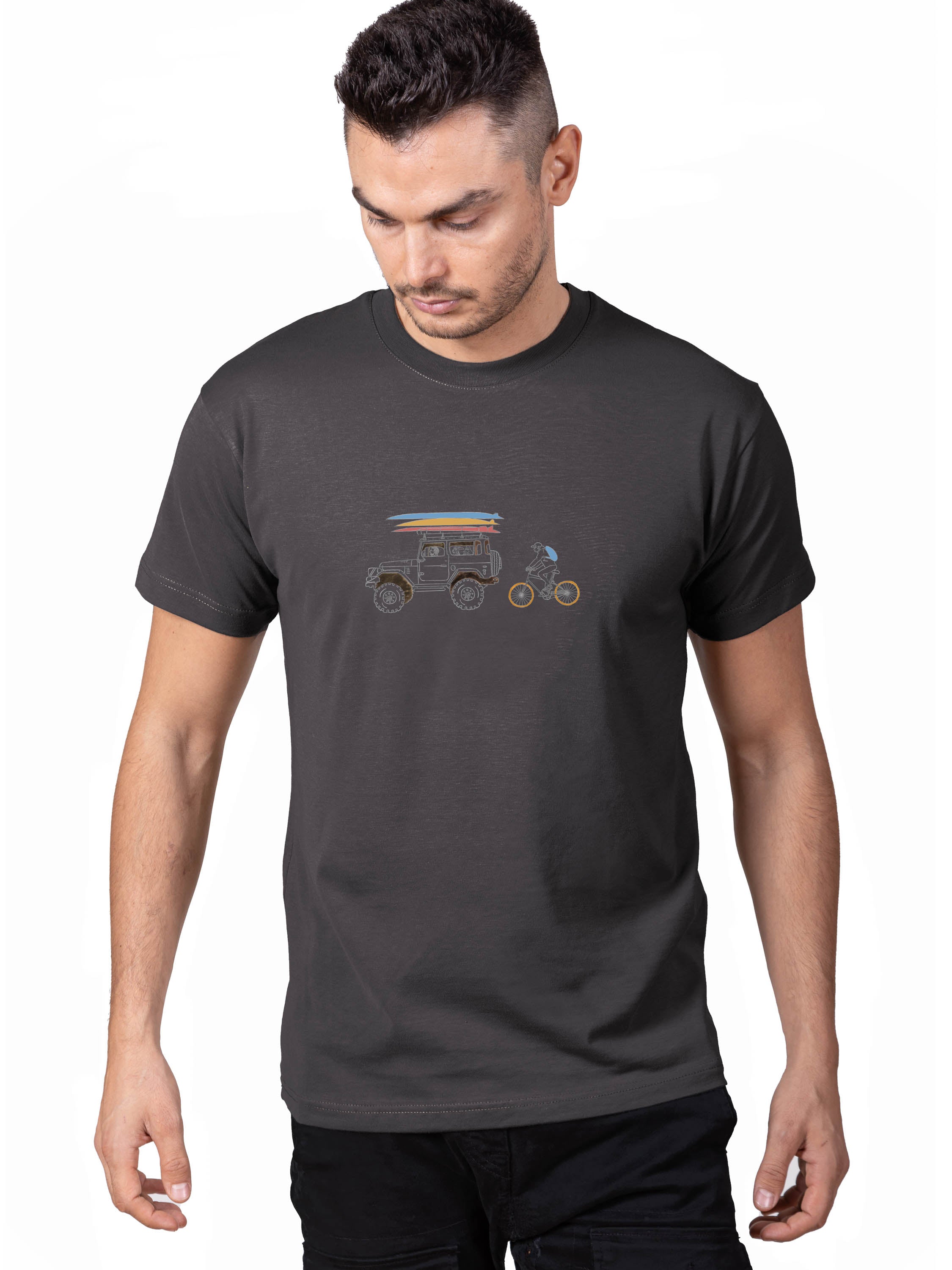 Surf Jeep & Cyclist  - T-Shirts