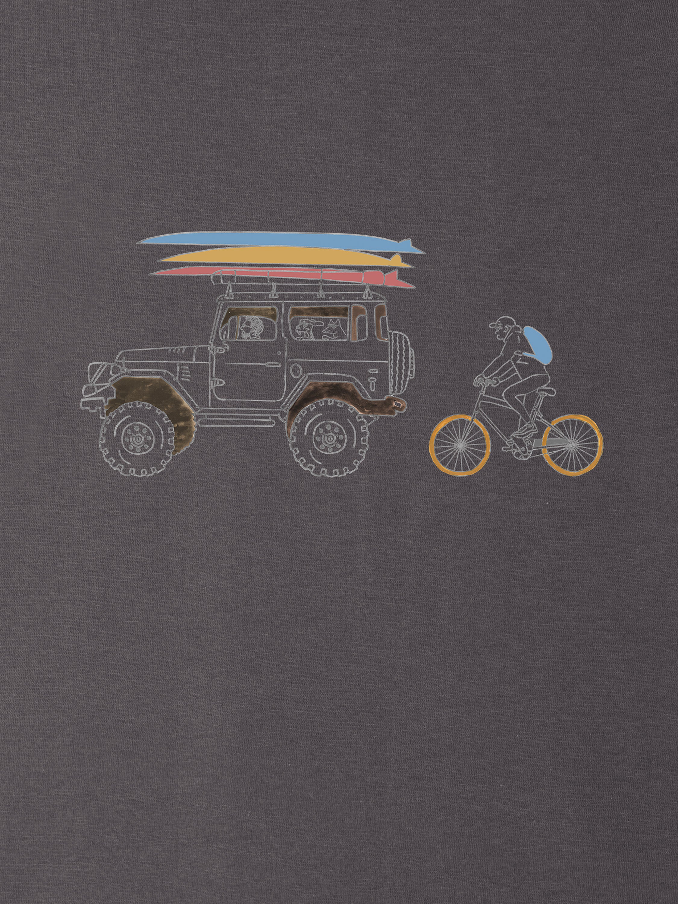 Surf Jeep & Cyclist  - T-Shirts