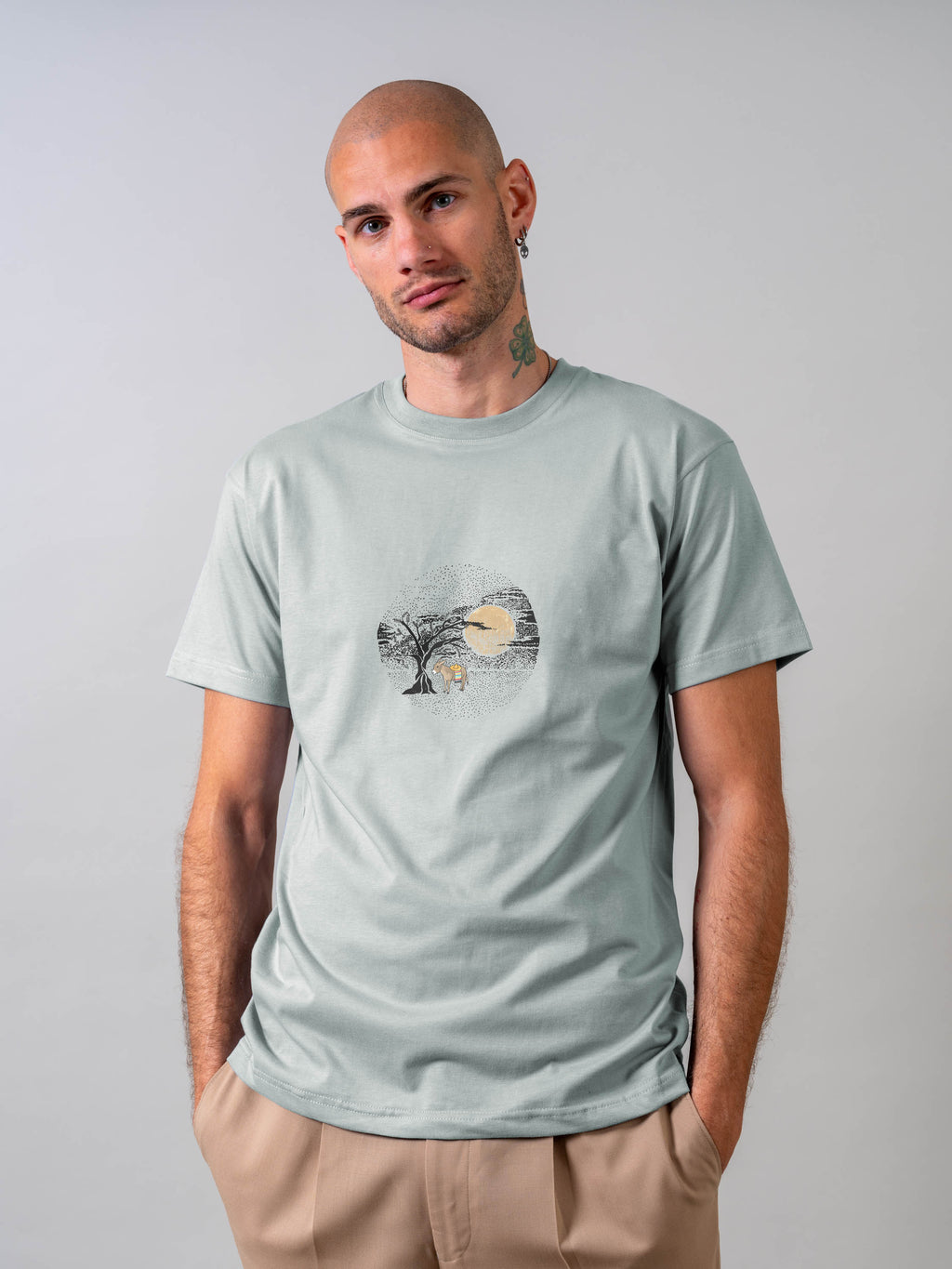 Moonlit Olive Grove  - T-Shirts