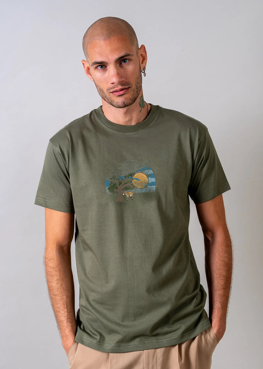 Moonlit Olive Grove  - T-Shirts