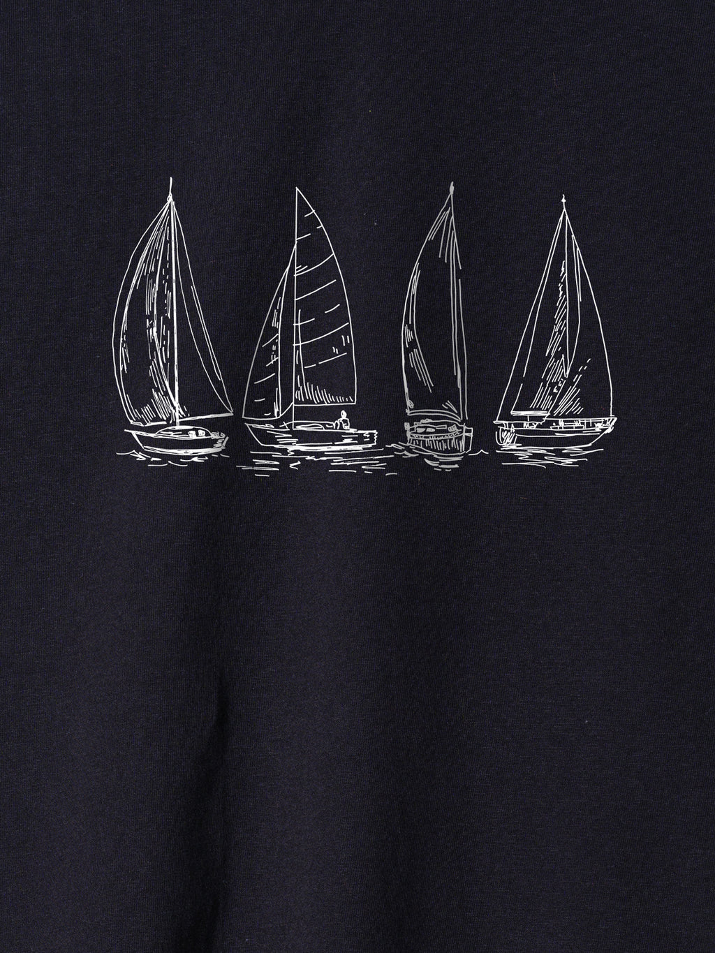 Outlines of sailing boats - T-Shirts