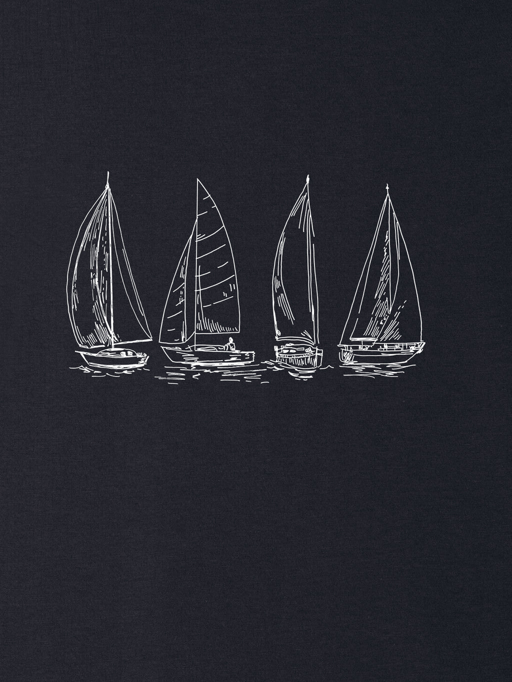 Outlines of sailing boats - T-Shirts