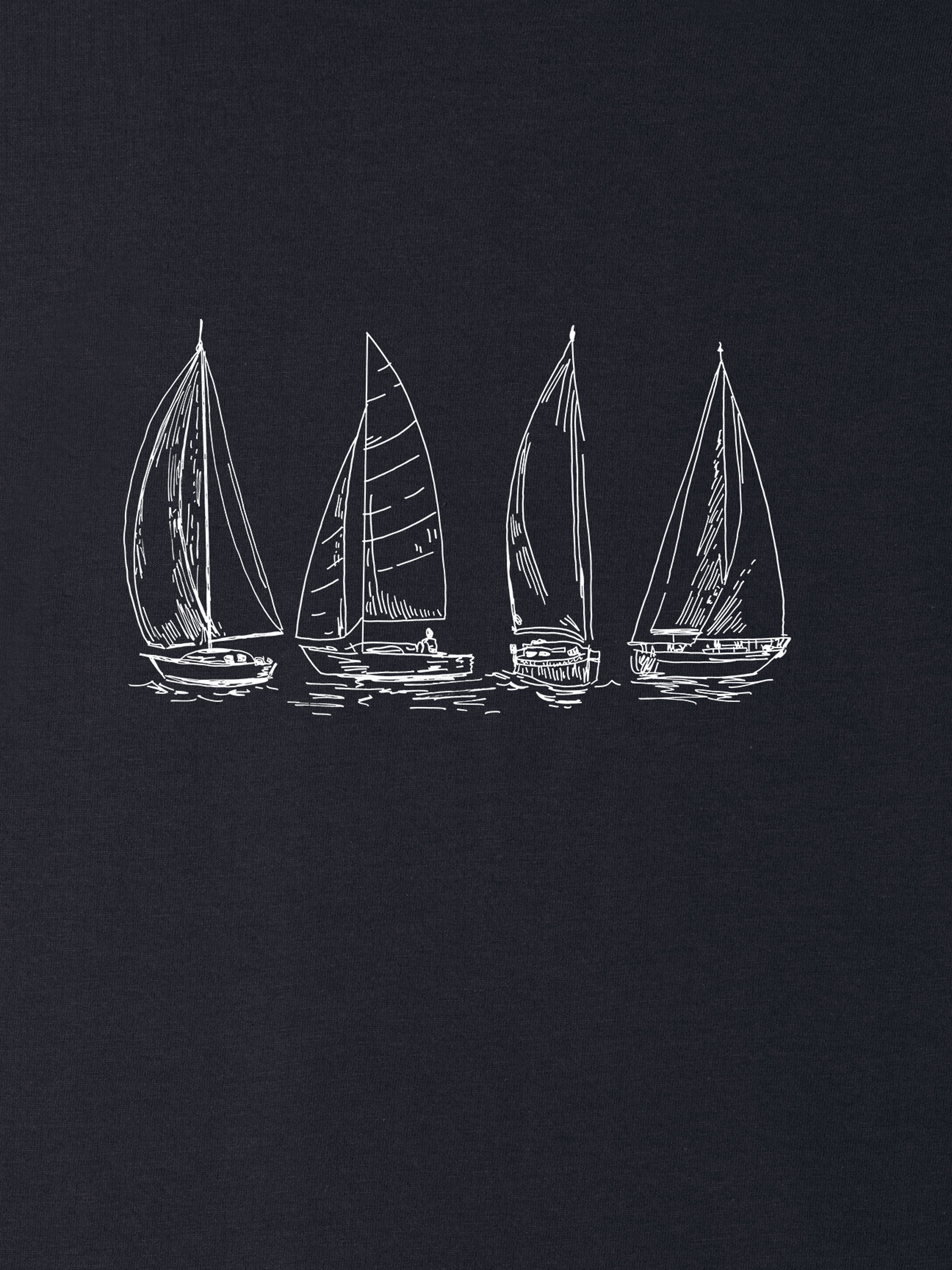 Outlines of sailing boats - T-Shirts