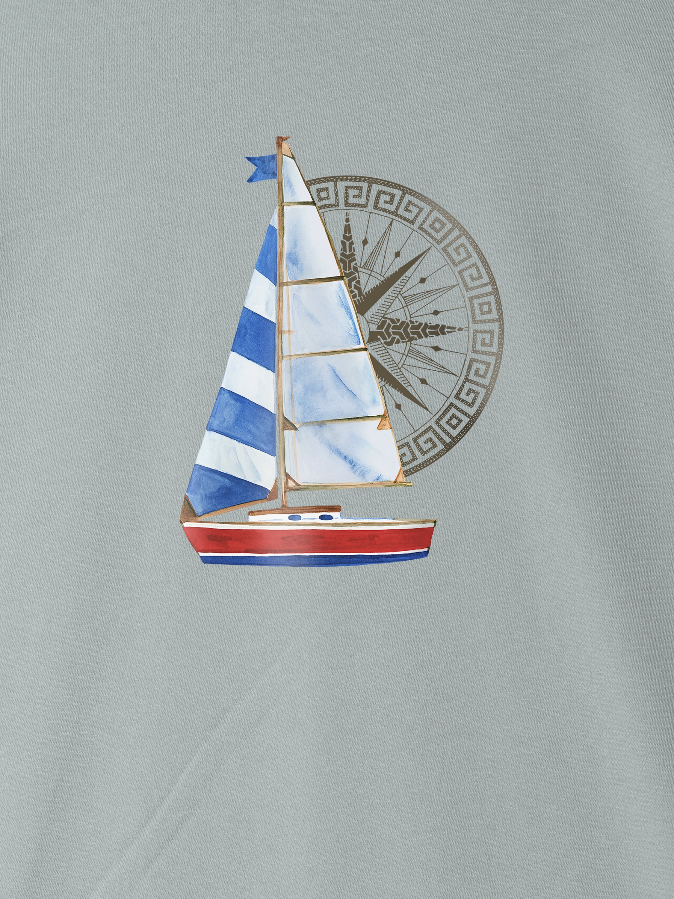 Sailing boat & Compass - T-Shirts