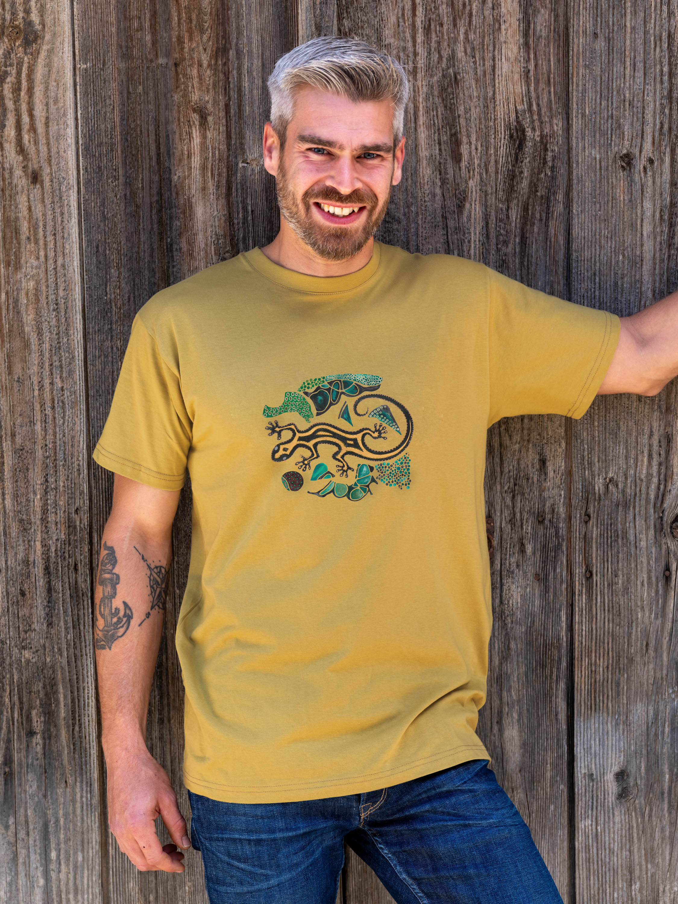Mosaic Gecko - T-Shirts
