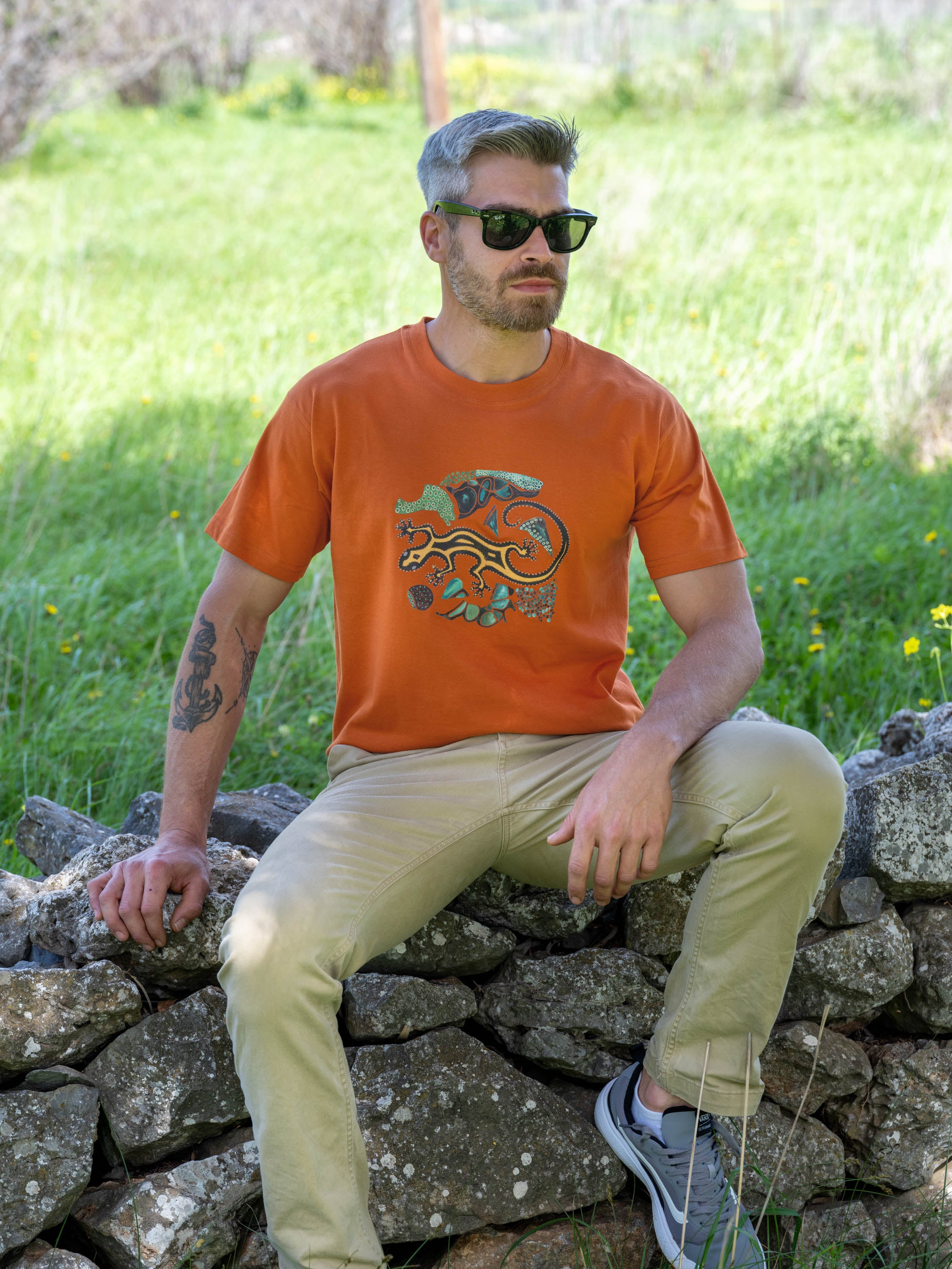 Mosaic Gecko - T-Shirts