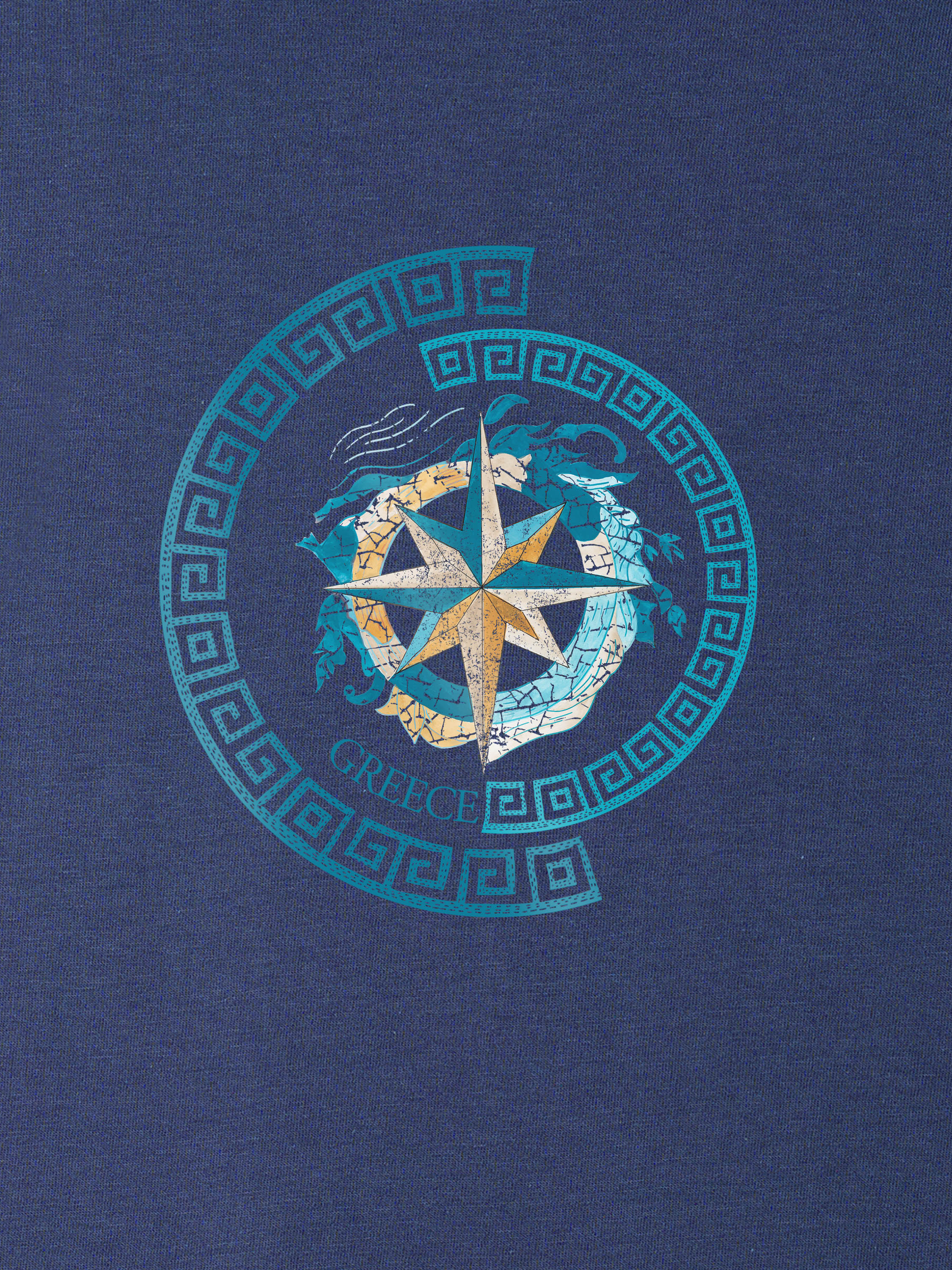 Greek Compass and key pattern - T-Shirts