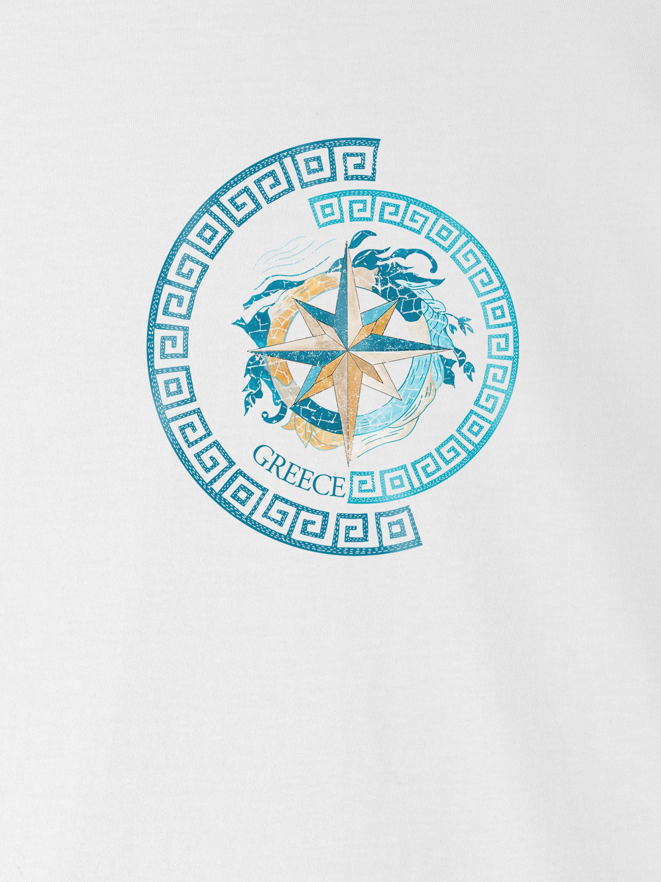 Greek Compass and key pattern - T-Shirts