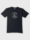 ZOE navy T-shirt with anchor graphic and 'Nautical Exploration Live the Adventure' text