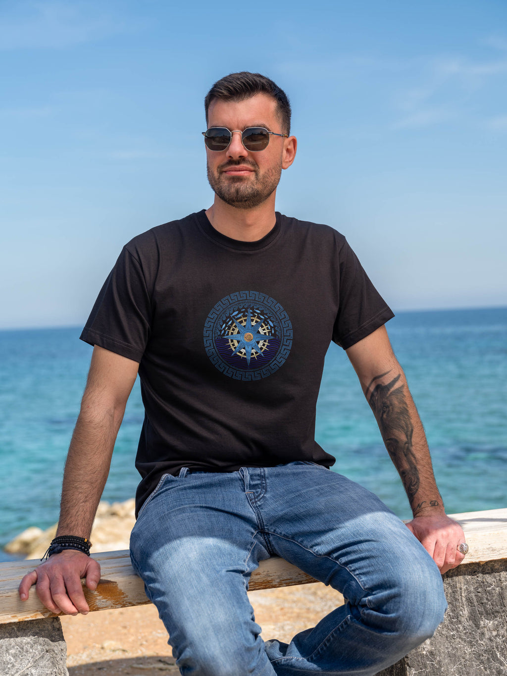 Aegean Star Compass - T-Shirts