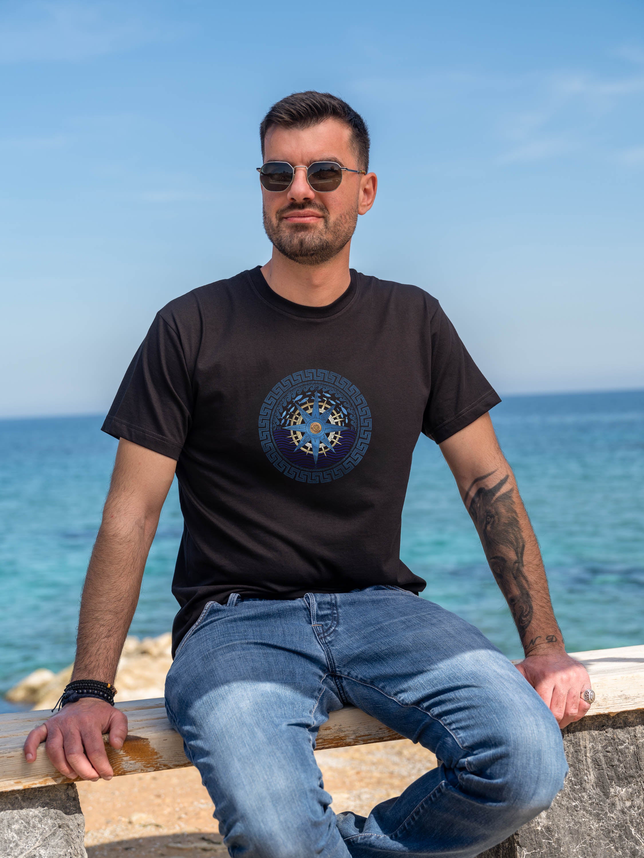 Aegean Star Compass - T-Shirts