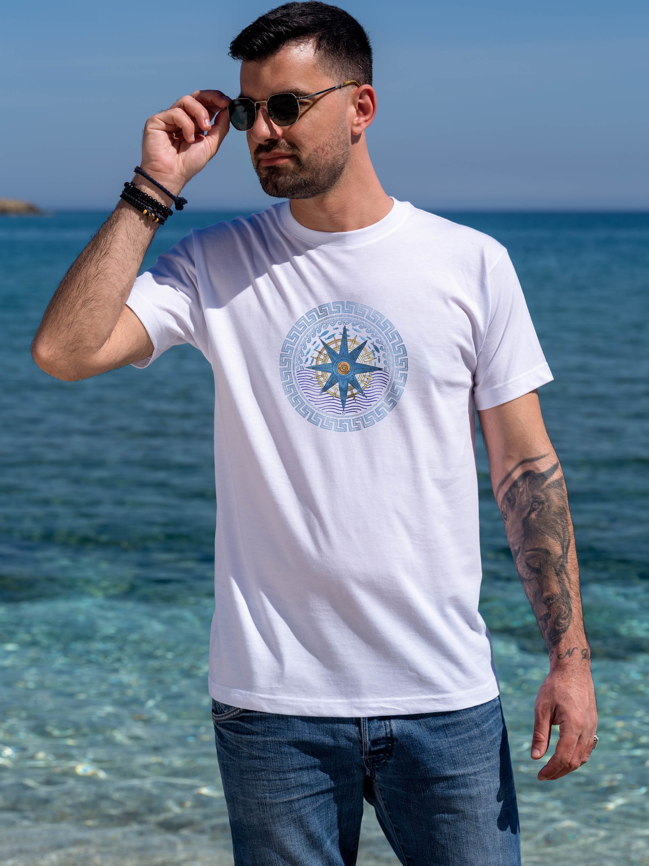 Aegean Star Compass - T-Shirts