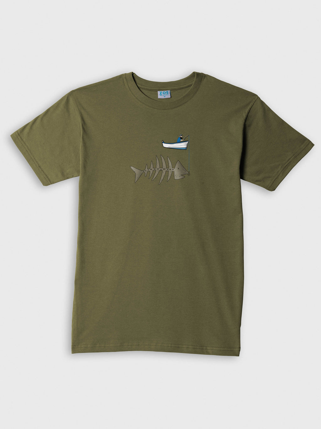 Fishing boat & Fishbone - T-Shirts