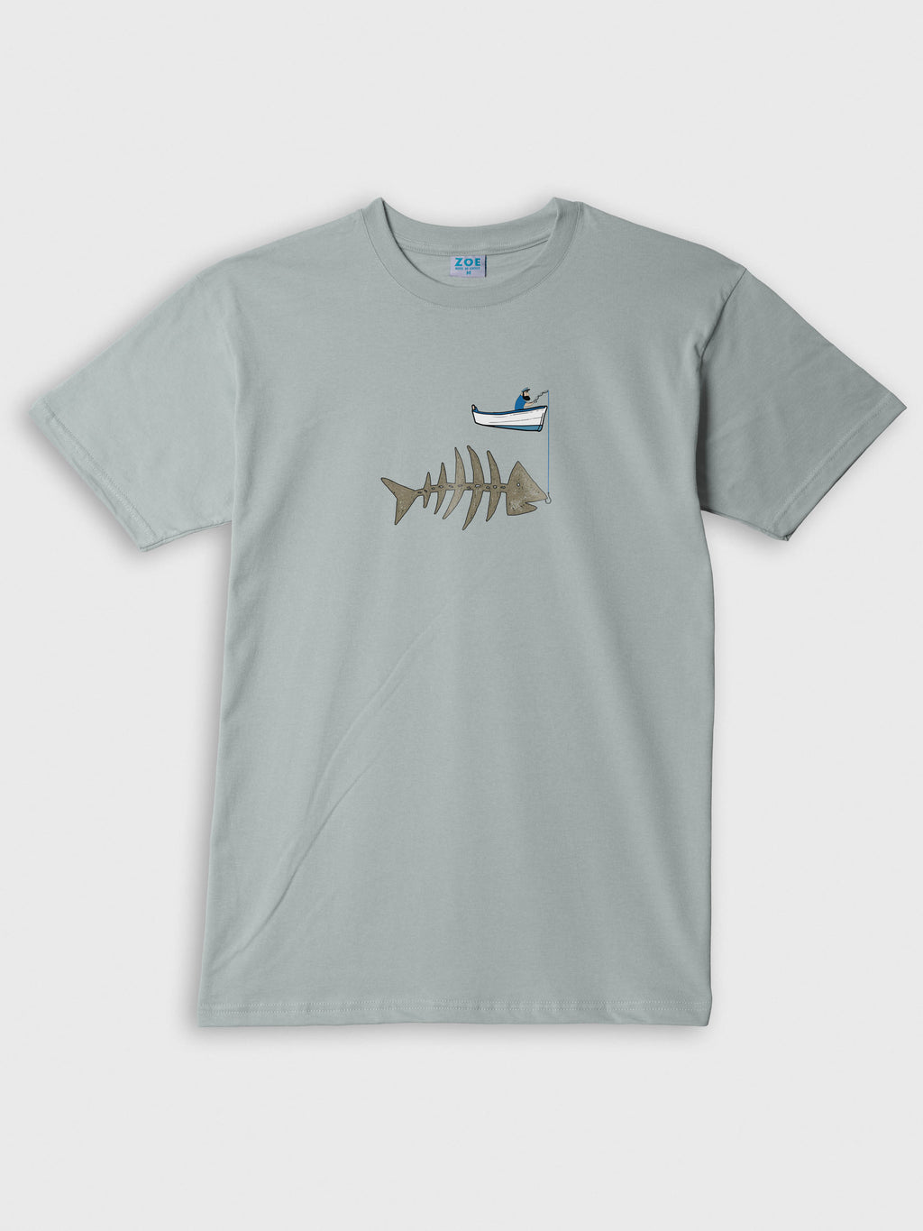 Fishing boat & Fishbone - T-Shirts