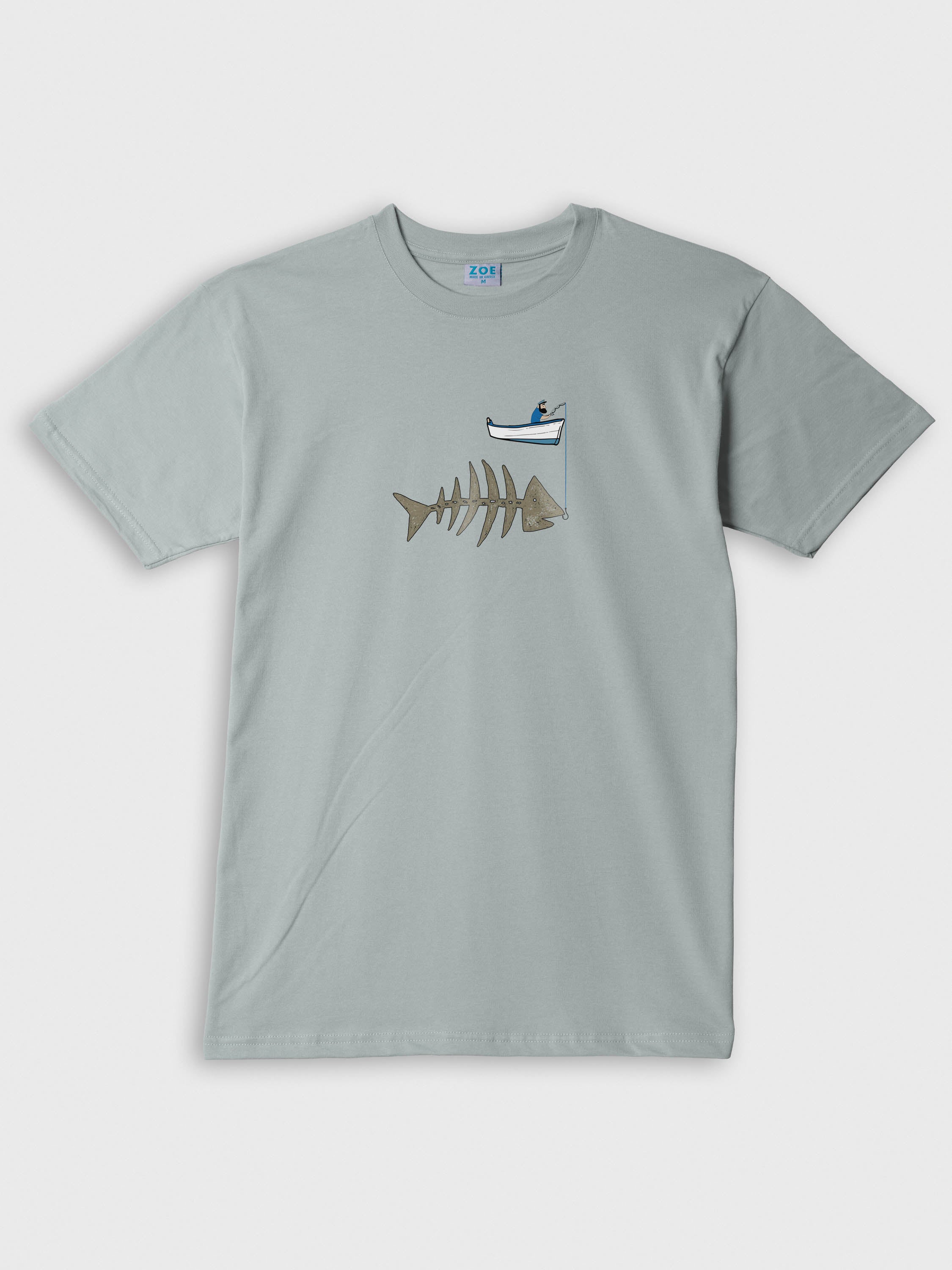 Fishing boat & Fishbone - T-Shirts