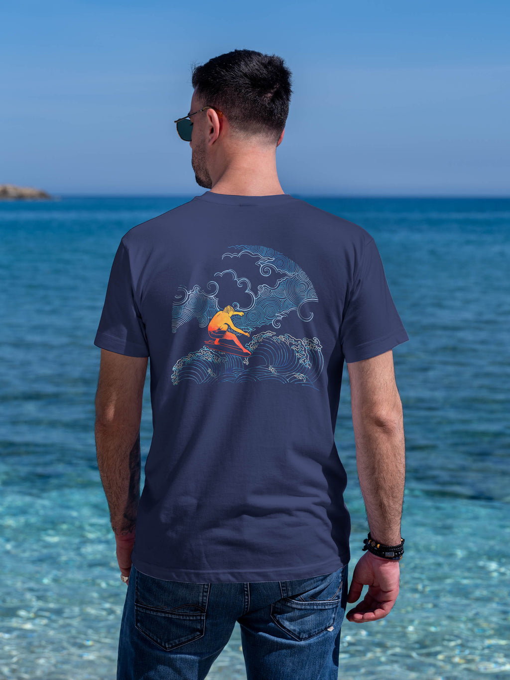 Rising Wave Surfer - T-Shirts