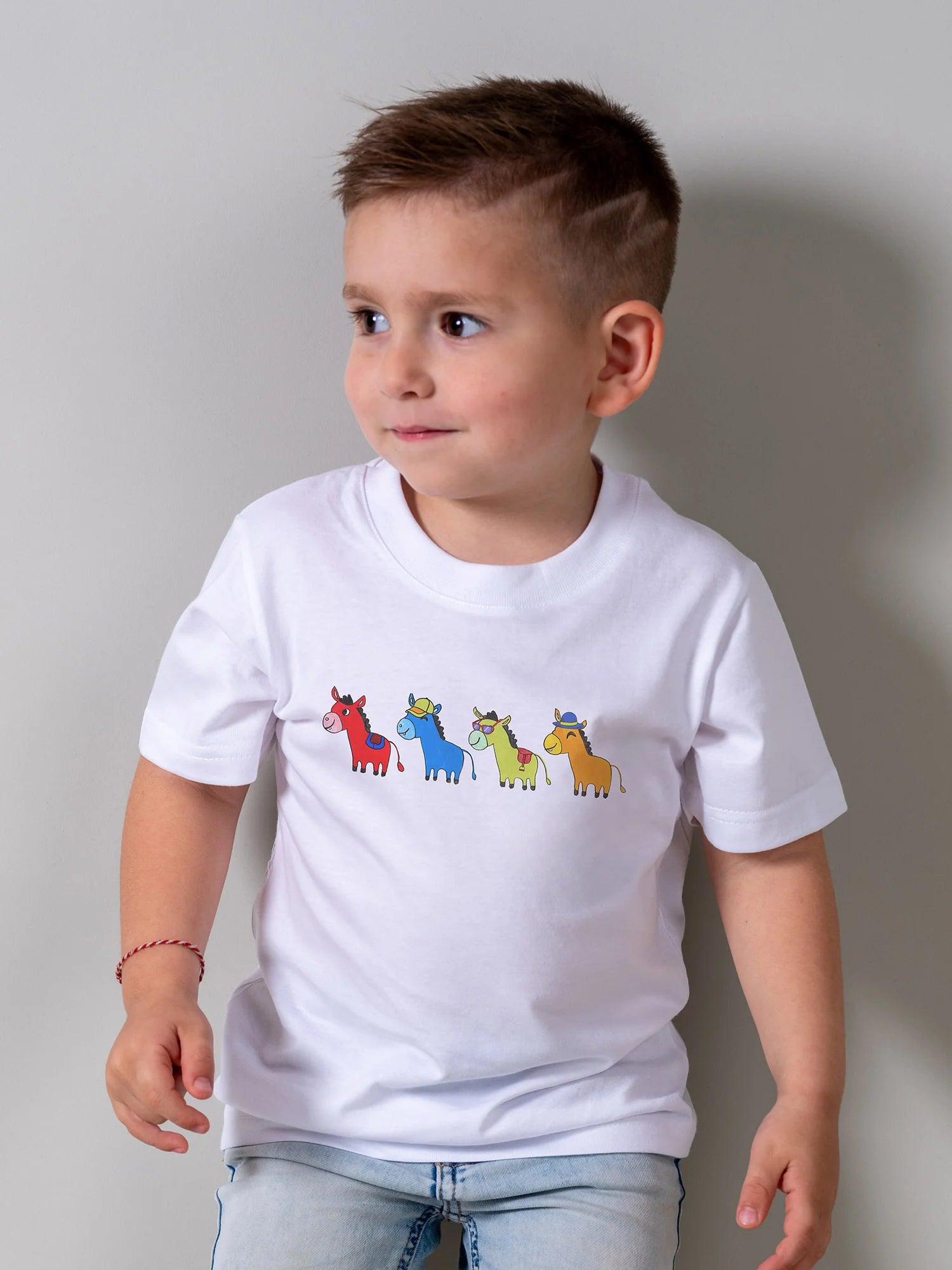 Colorful Cartoon Donkeys - T-Shirts