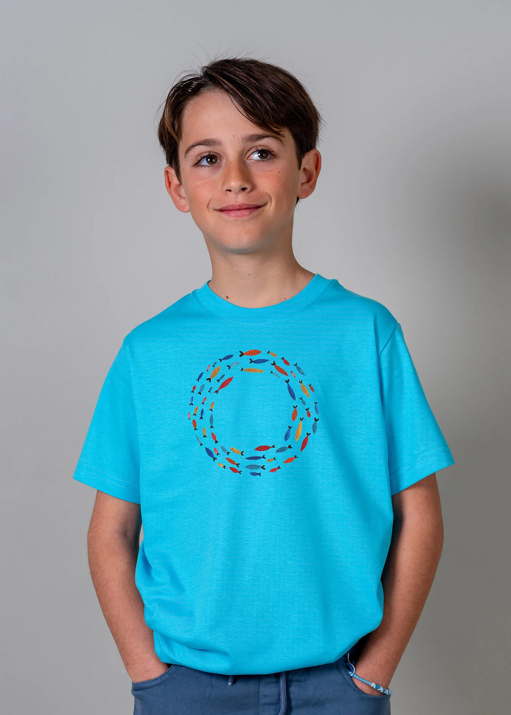 Colorful Fish Circle - T-Shirts