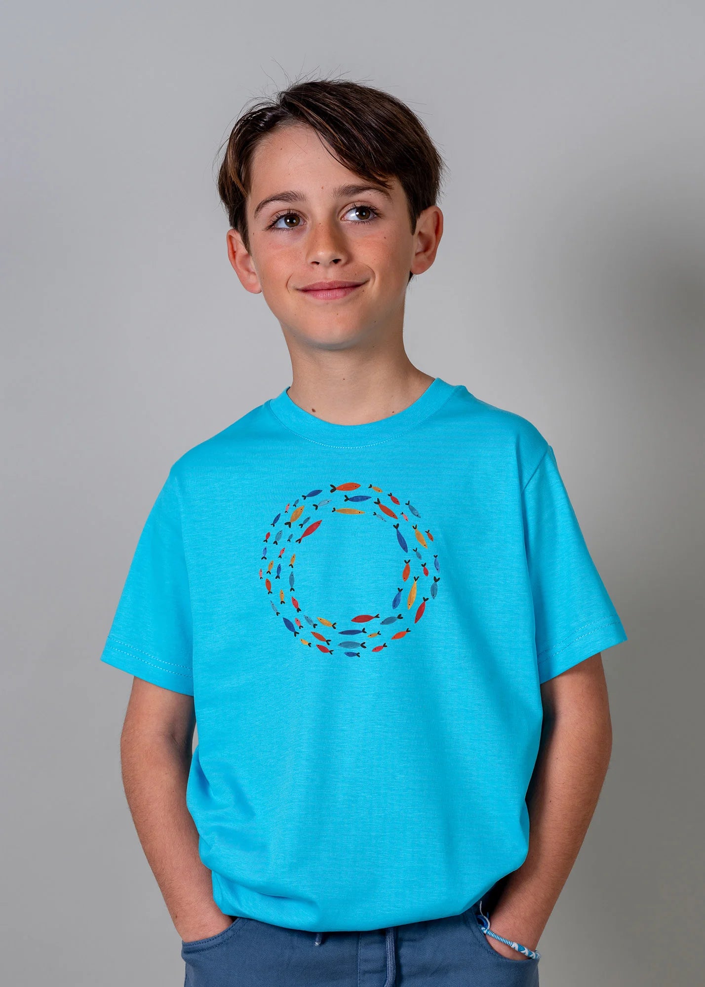 Colorful Fish Circle - T-Shirts