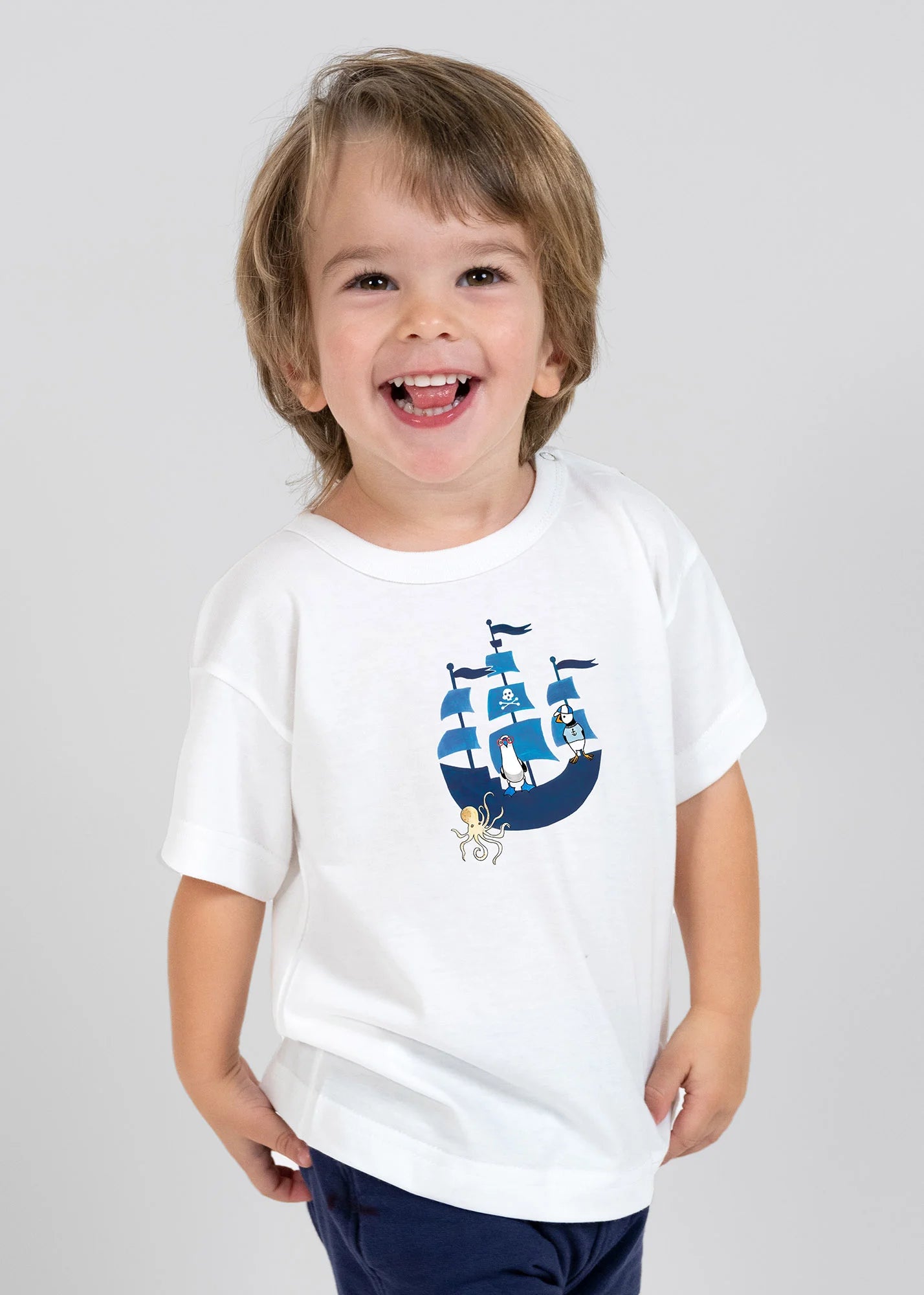 Pirate Penguins and Octopus - T-Shirts