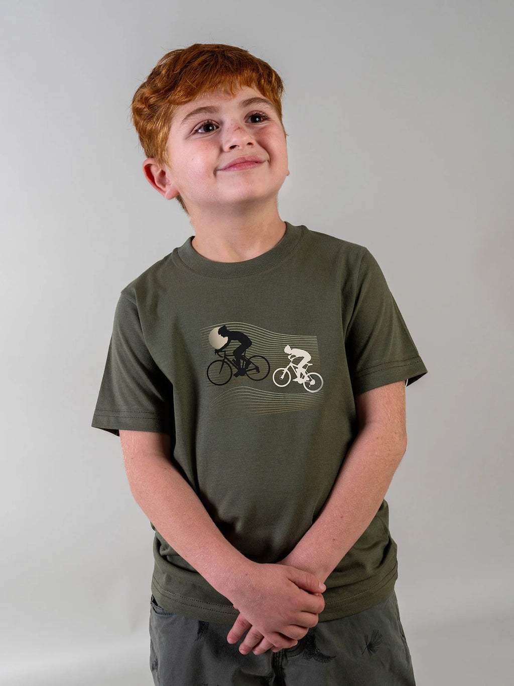 Cyclists Under the Moon - T-Shirts