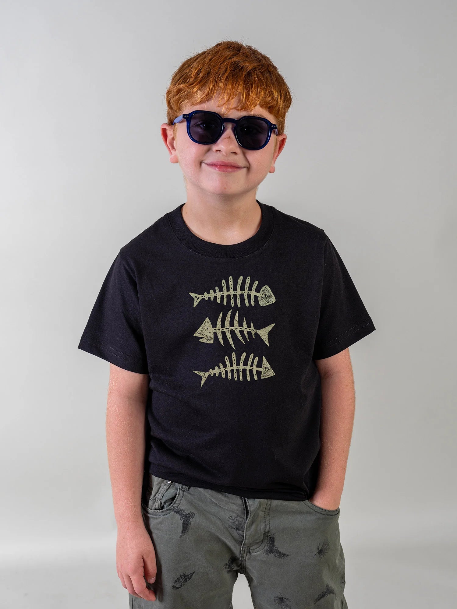 Trio of Fish Skeletons - T-Shirts