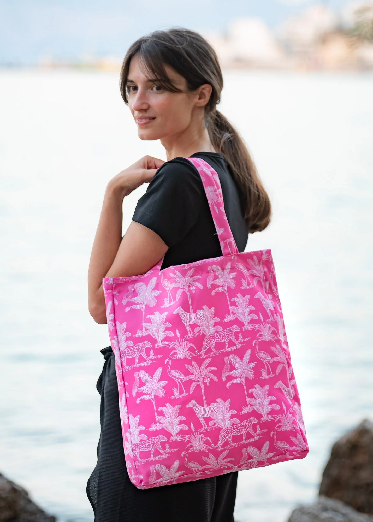 Pink Jungle - Shopping Βags