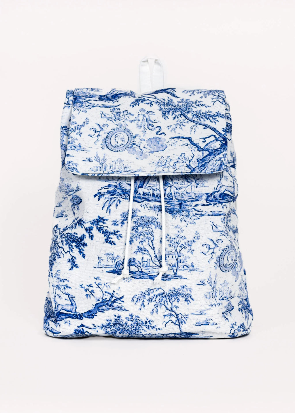 Blue Gravure Patterns - Canvas - Backpacks