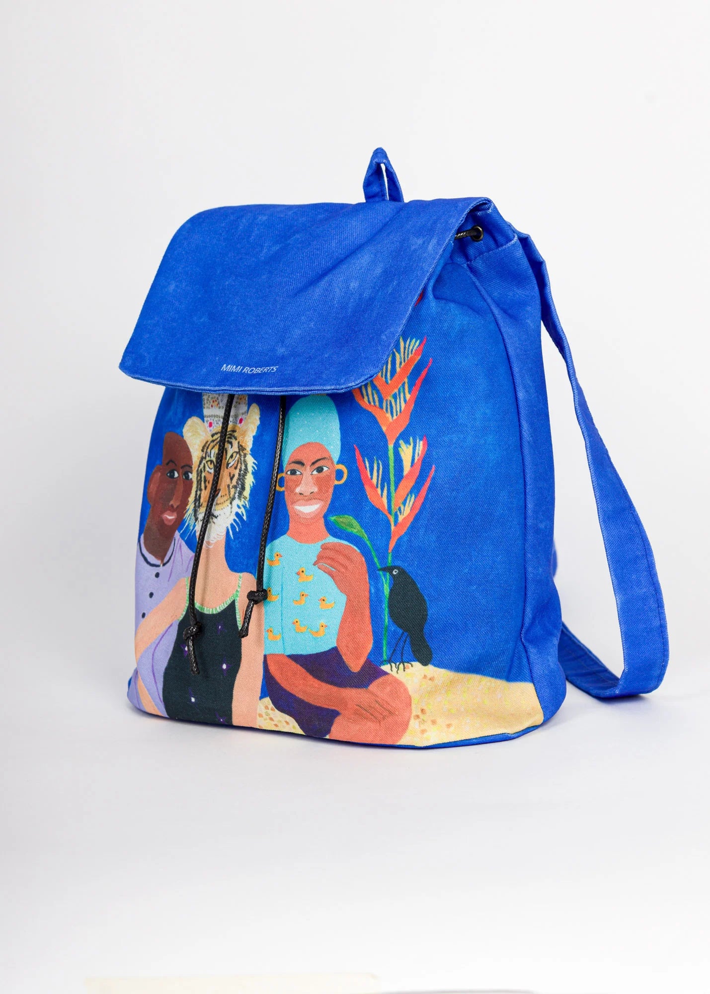 Mimi Roberts - The Woman with a Tiger Head - Canvas - Backpacks