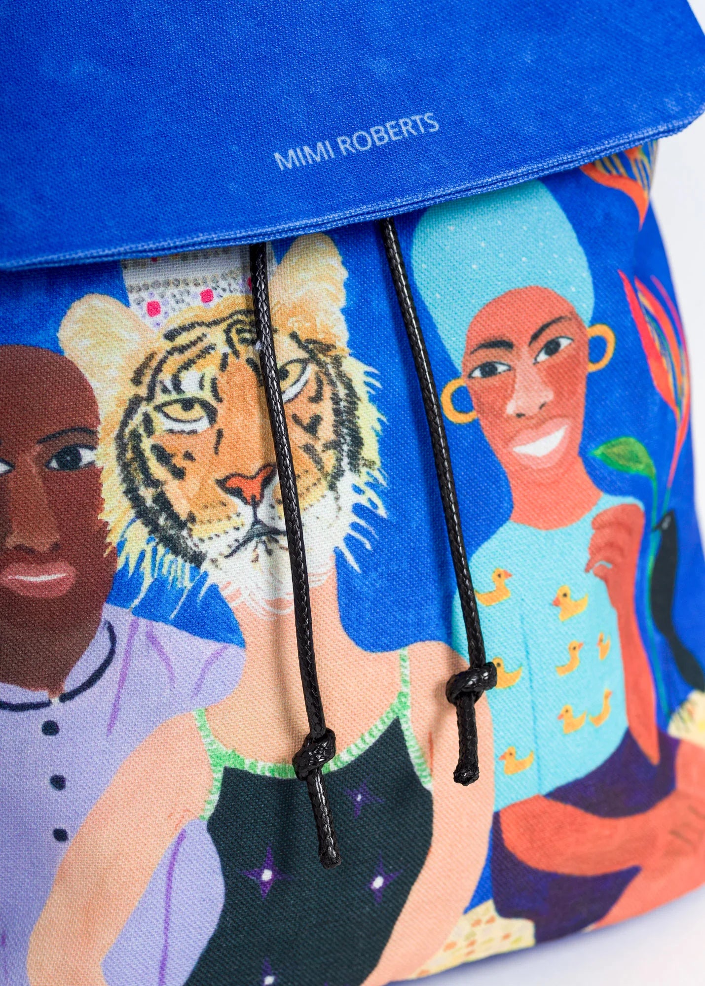 Mimi Roberts - The Woman with a Tiger Head - Canvas - Backpacks