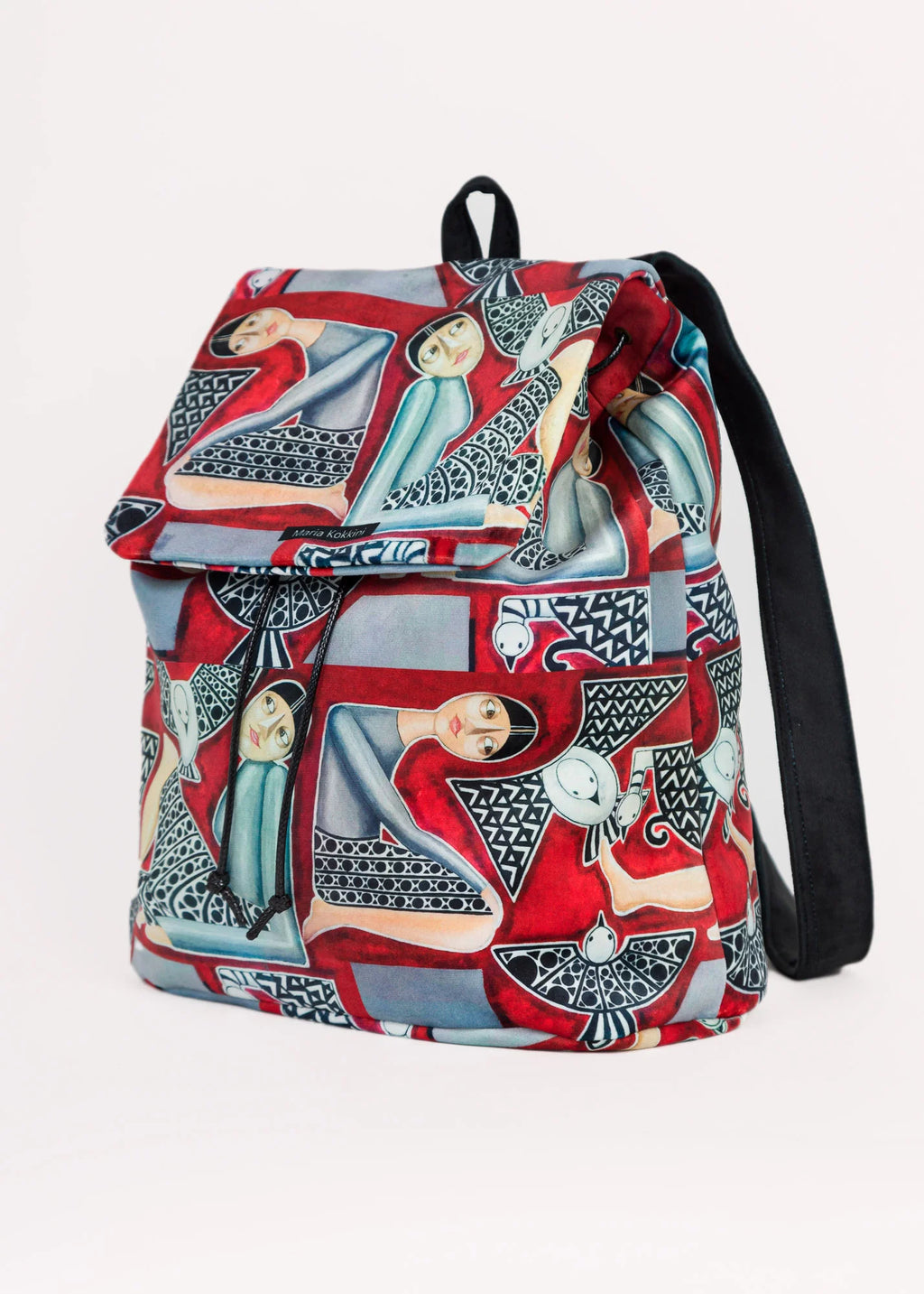Maria Kokkini - People and Birds - Velvet - Backpacks