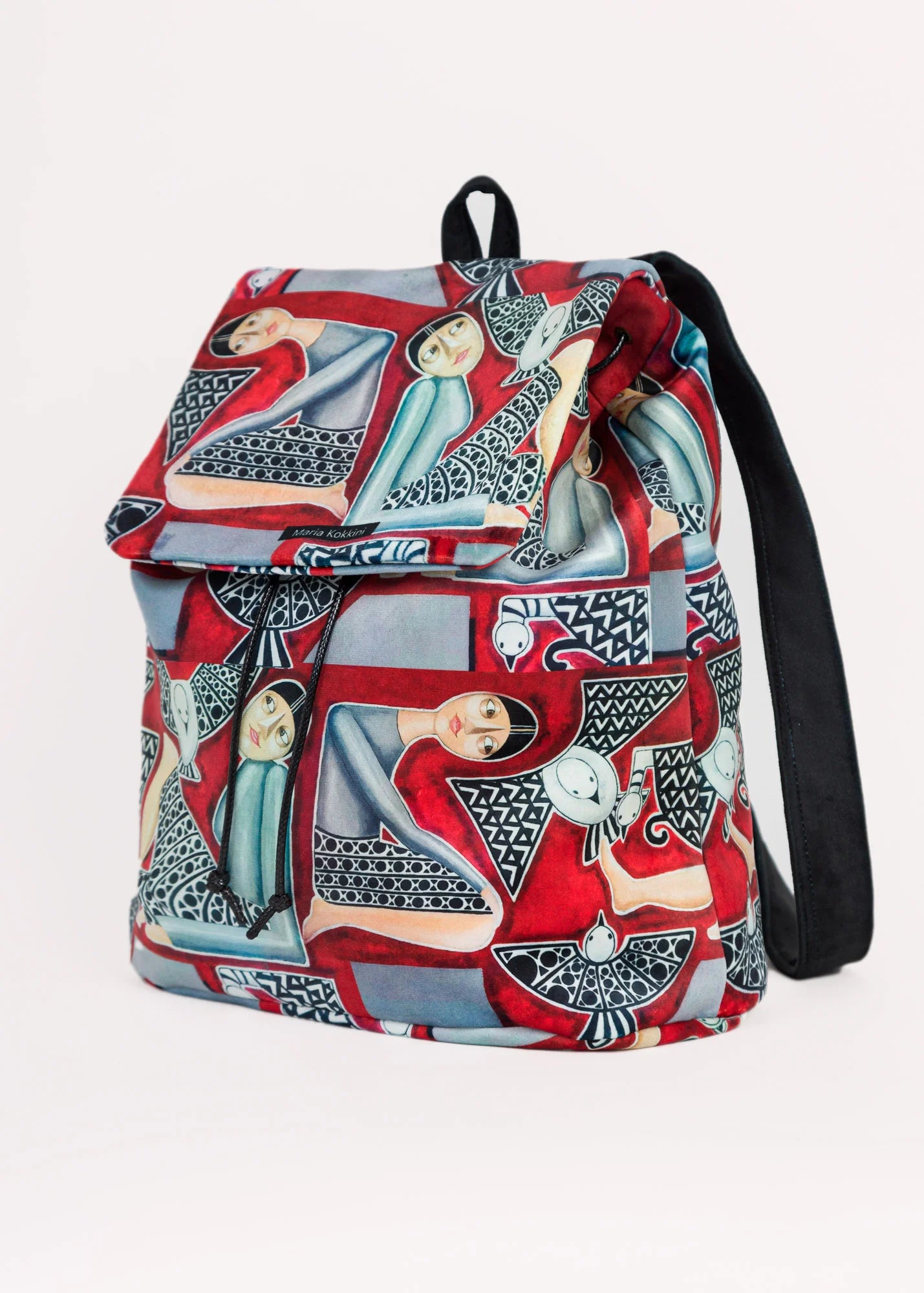 Maria Kokkini - People and Birds - Canvas - Backpacks