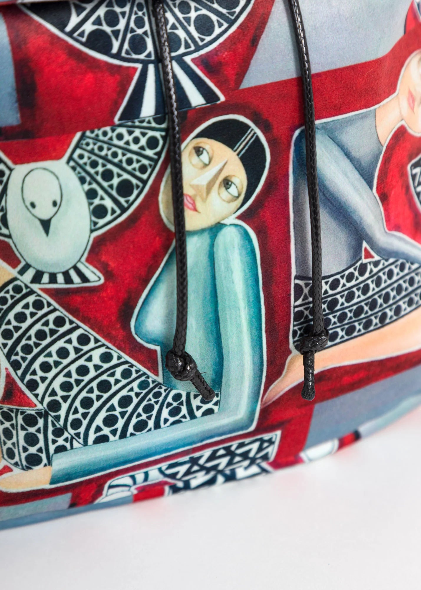 Maria Kokkini - People and Birds - Velvet - Backpacks
