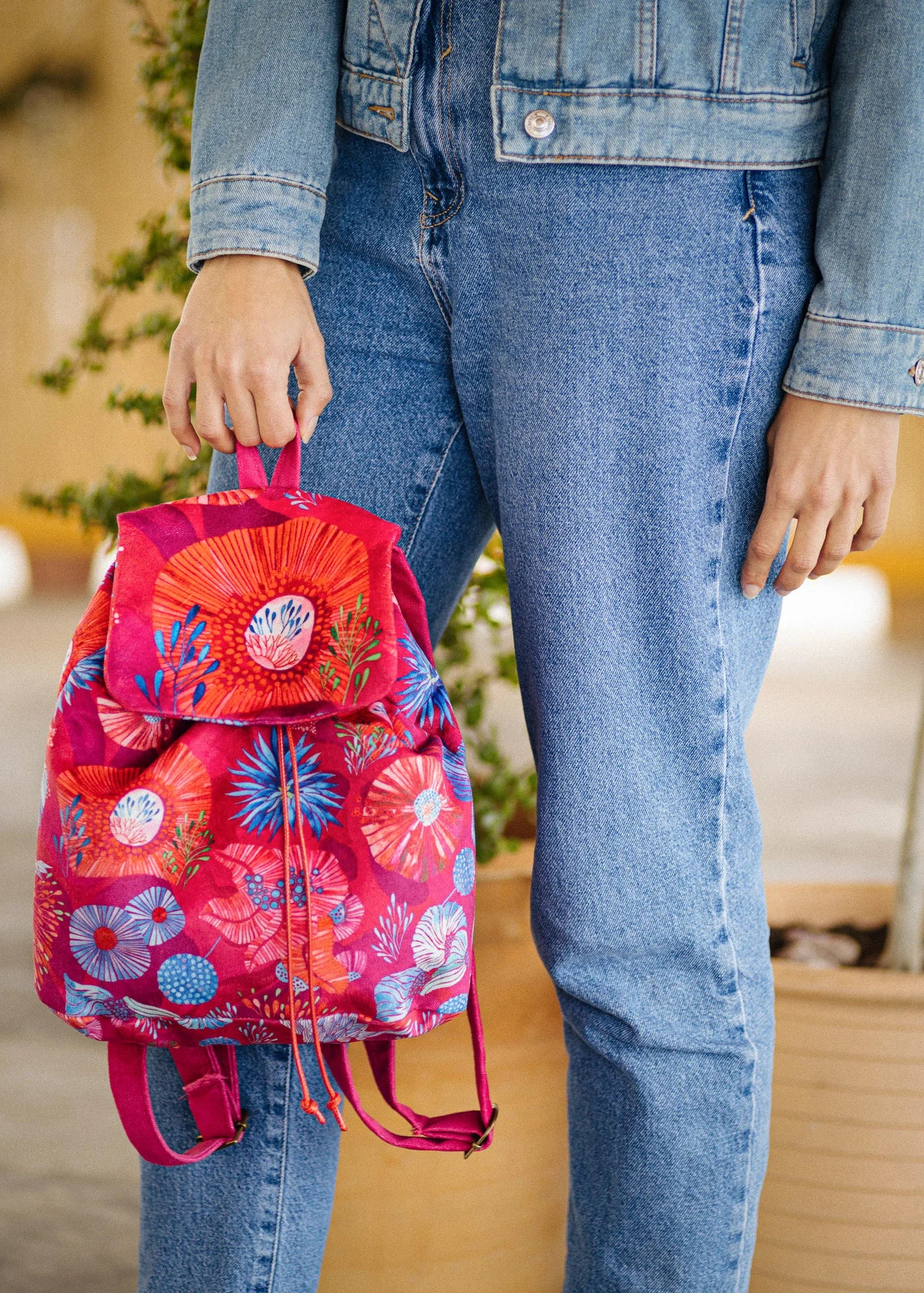 Underwater Collage - Velvet - Backpacks