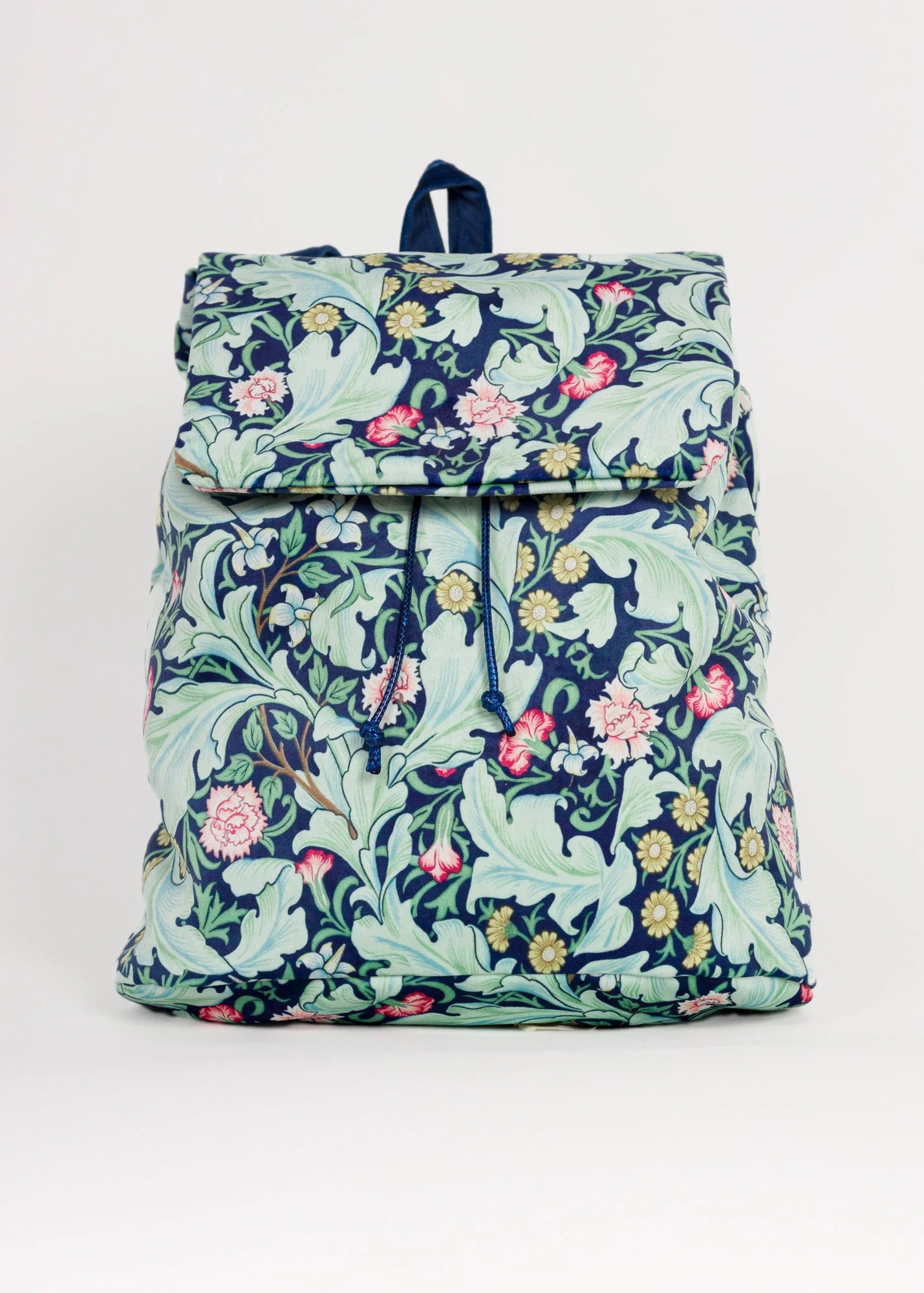 William Morris - Woad Sage - Velvet - Backpacks
