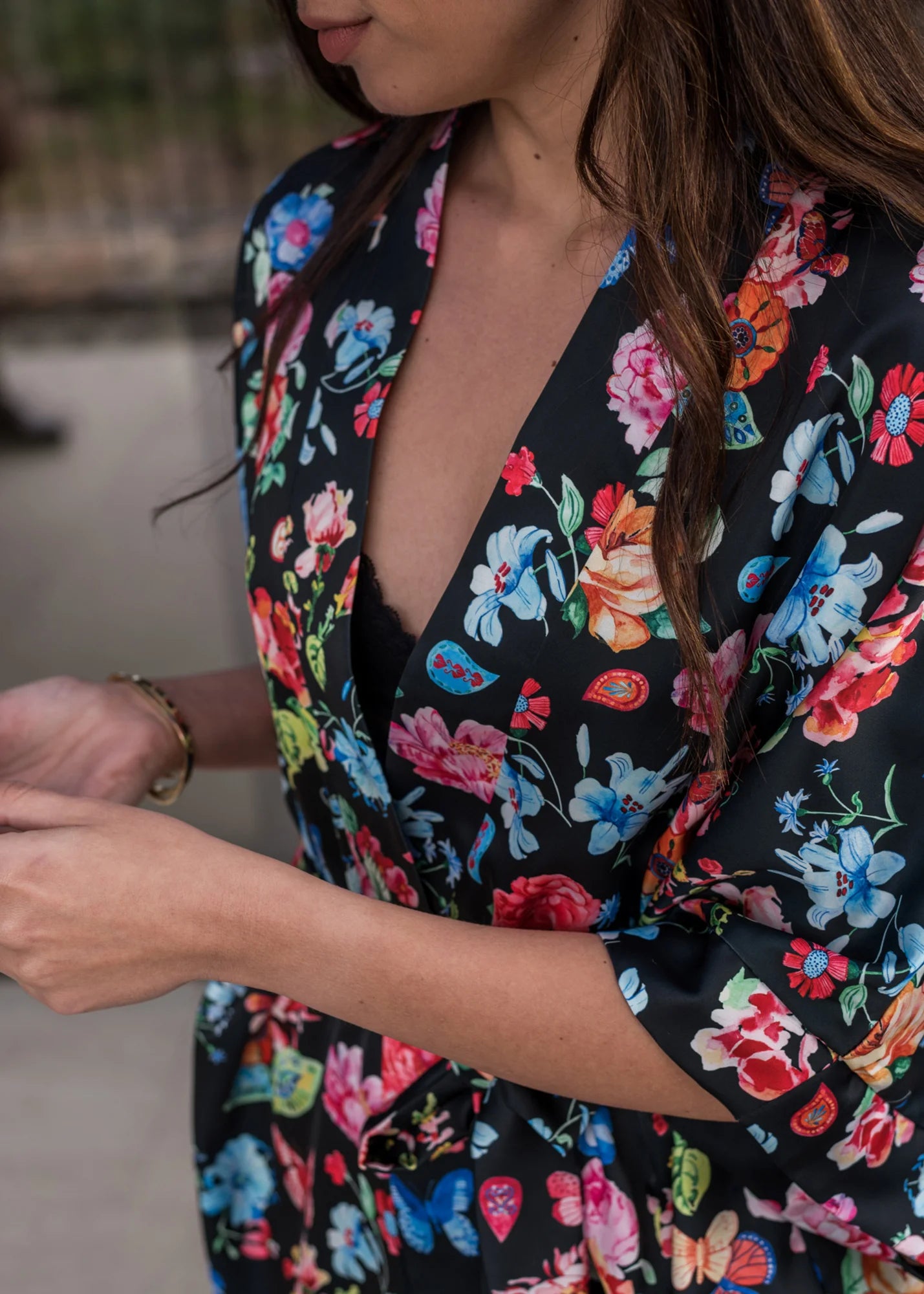 Handpainted Florals - Kimono