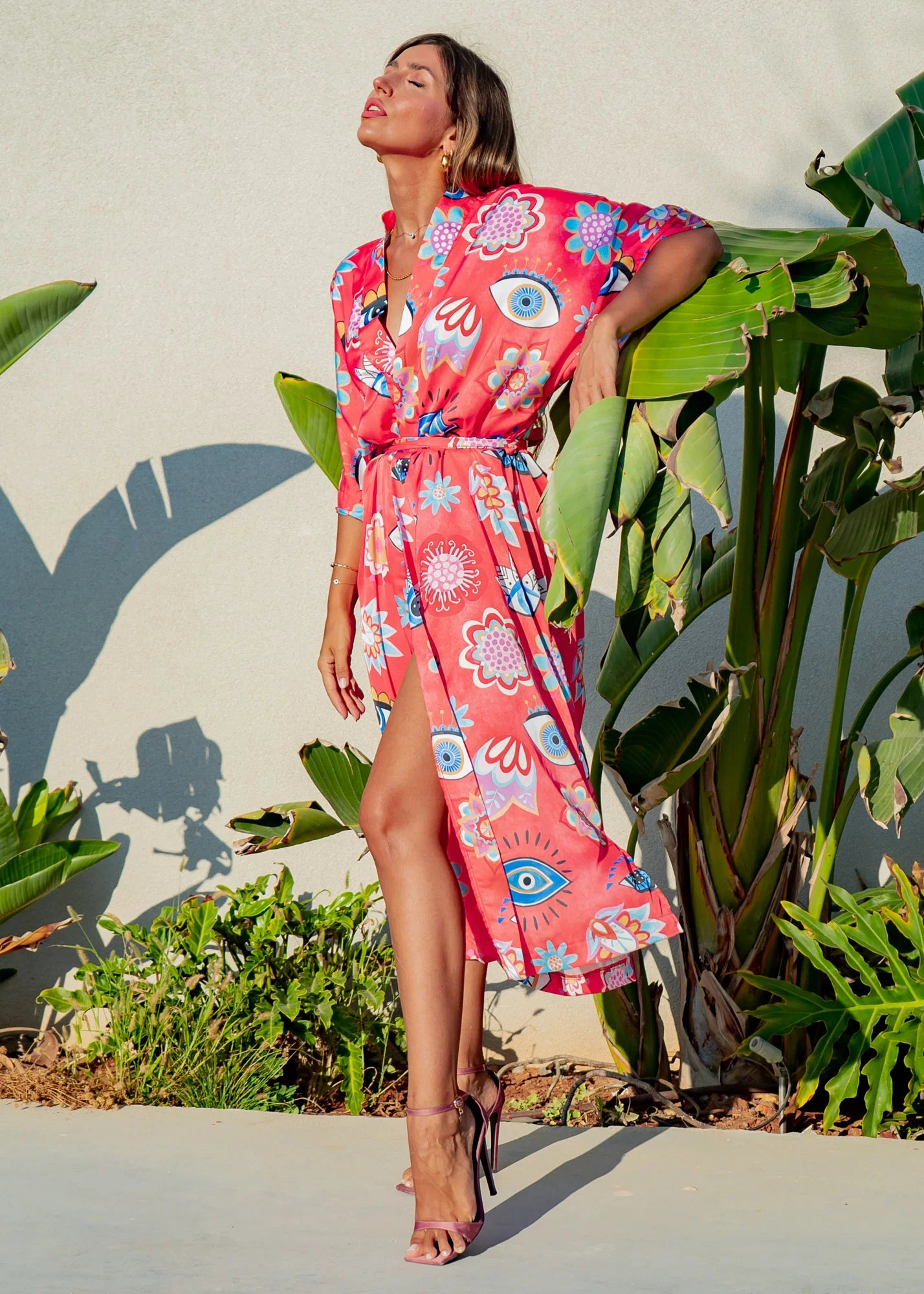 Red Lucky Eye - Kimono