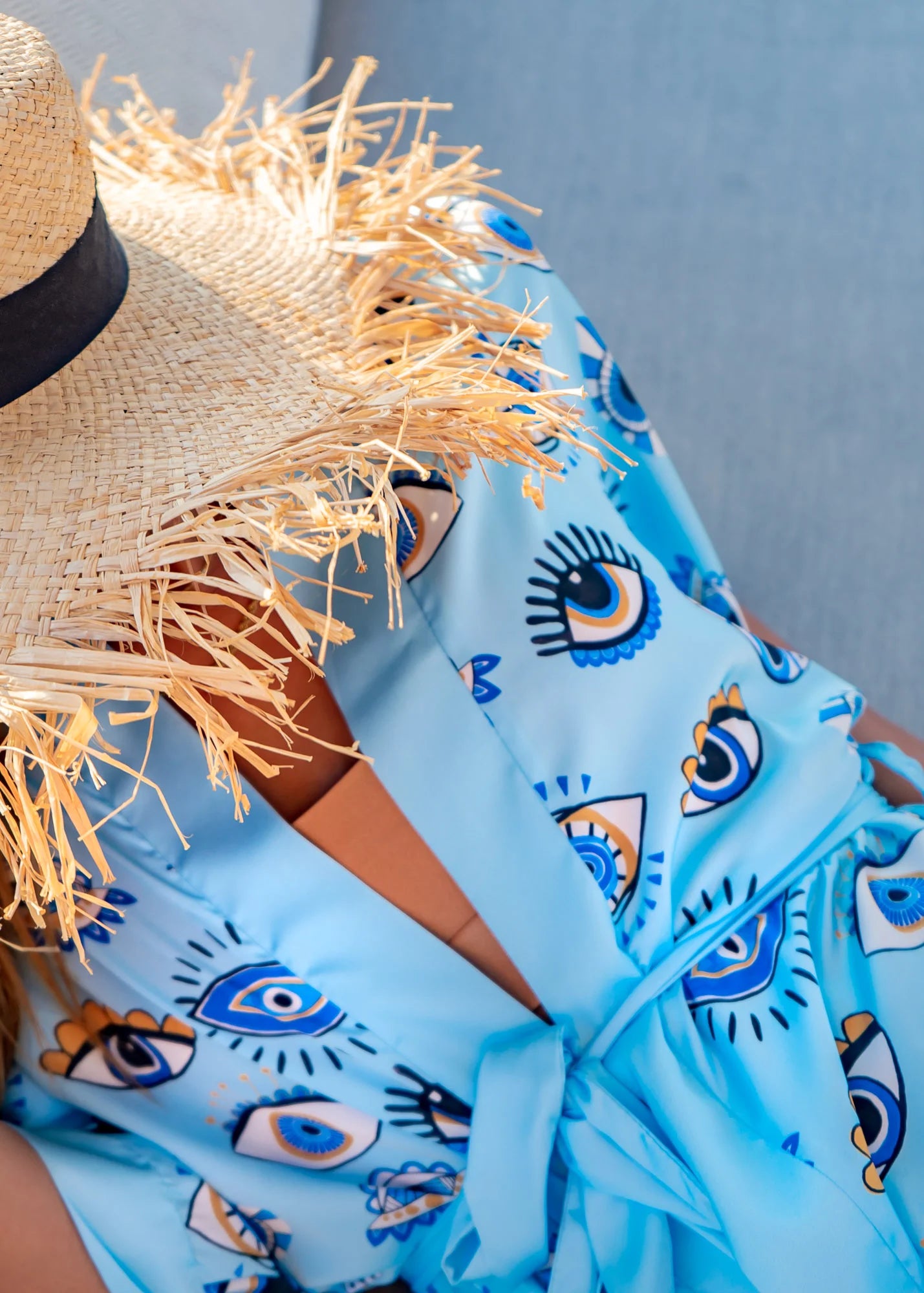 Light Blue Lucky Eye - Kimono