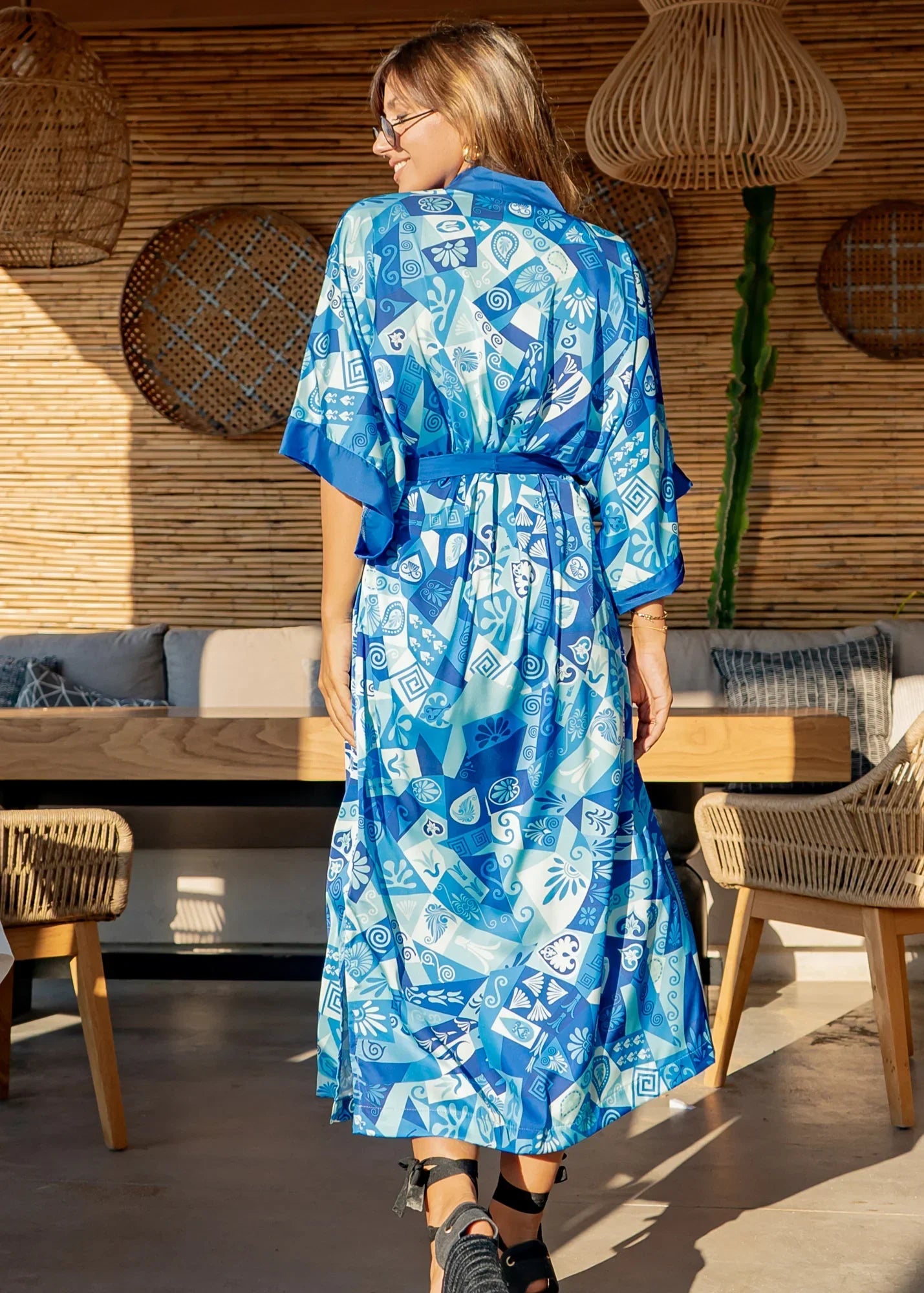 Ancient Pattern Kimono Long