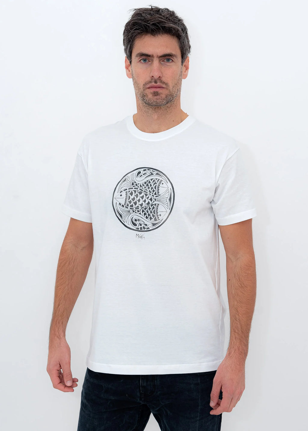 Maria Kokkini - Three Fish in Circle - T-Shirts