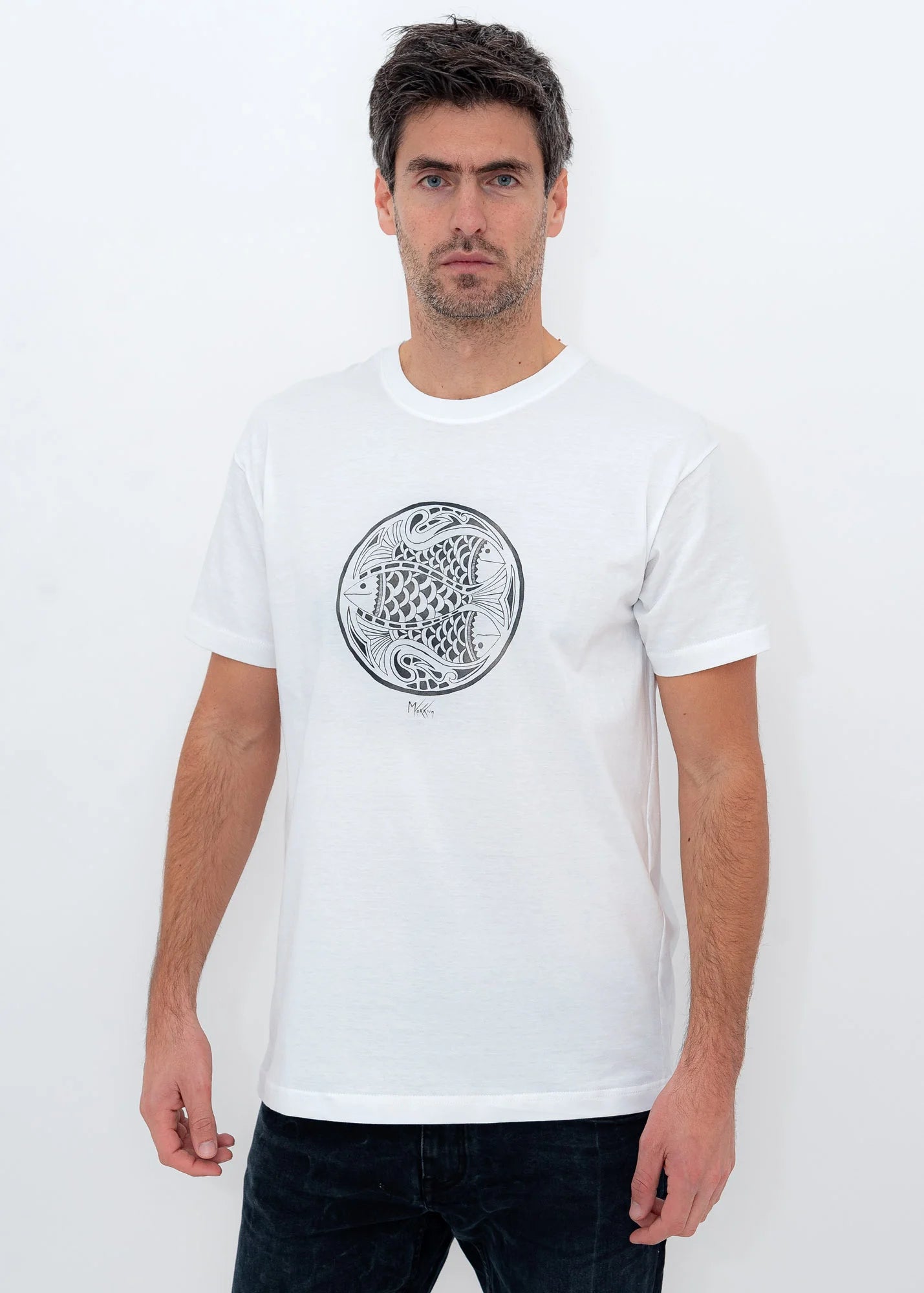 Maria Kokkini - Three Fish in Circle - T-Shirts