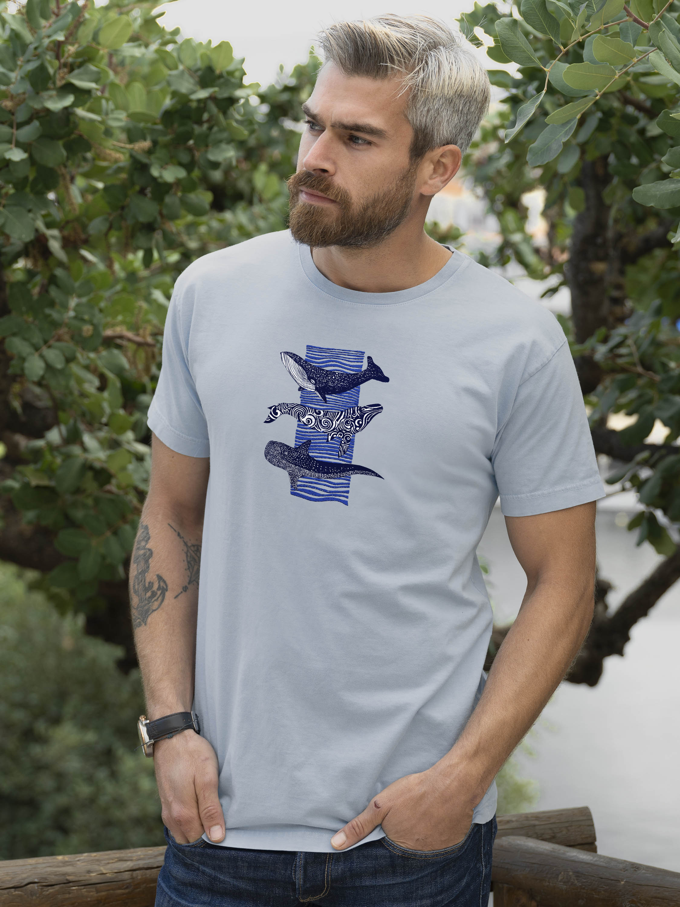 Big Whale - Stonewashed T-Shirts