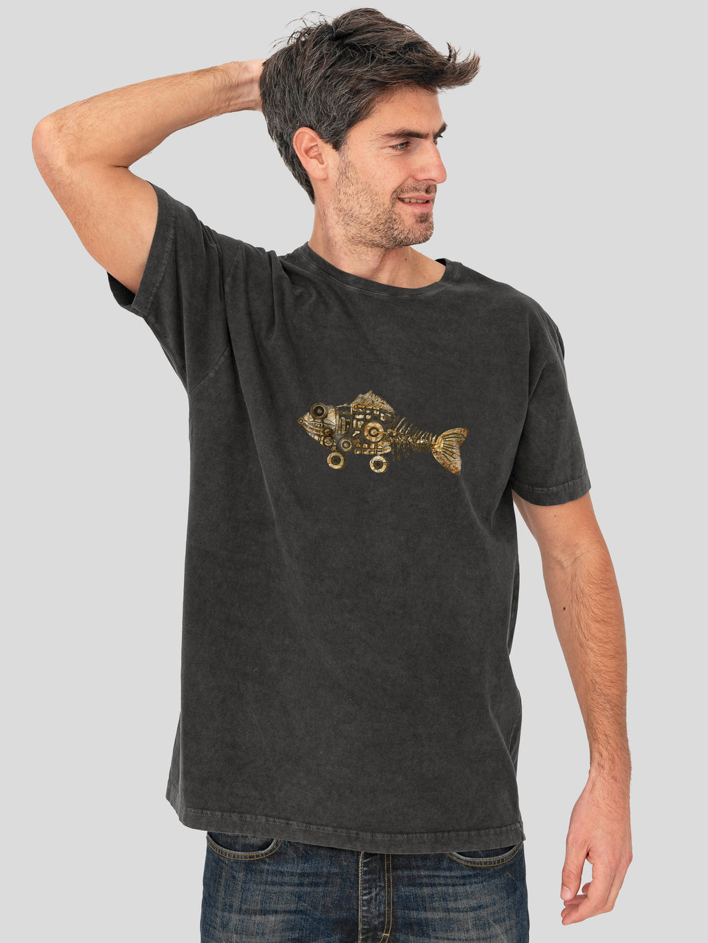 Golden gears of the Deep - Stonewashed T-Shirts