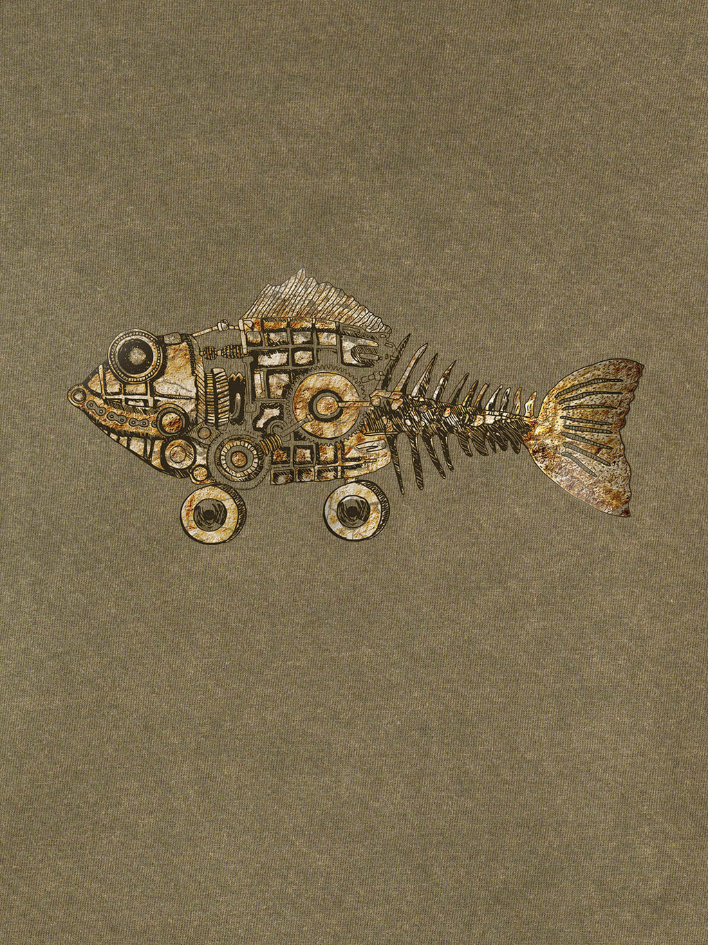Golden gears of the Deep - Stonewashed T-Shirts