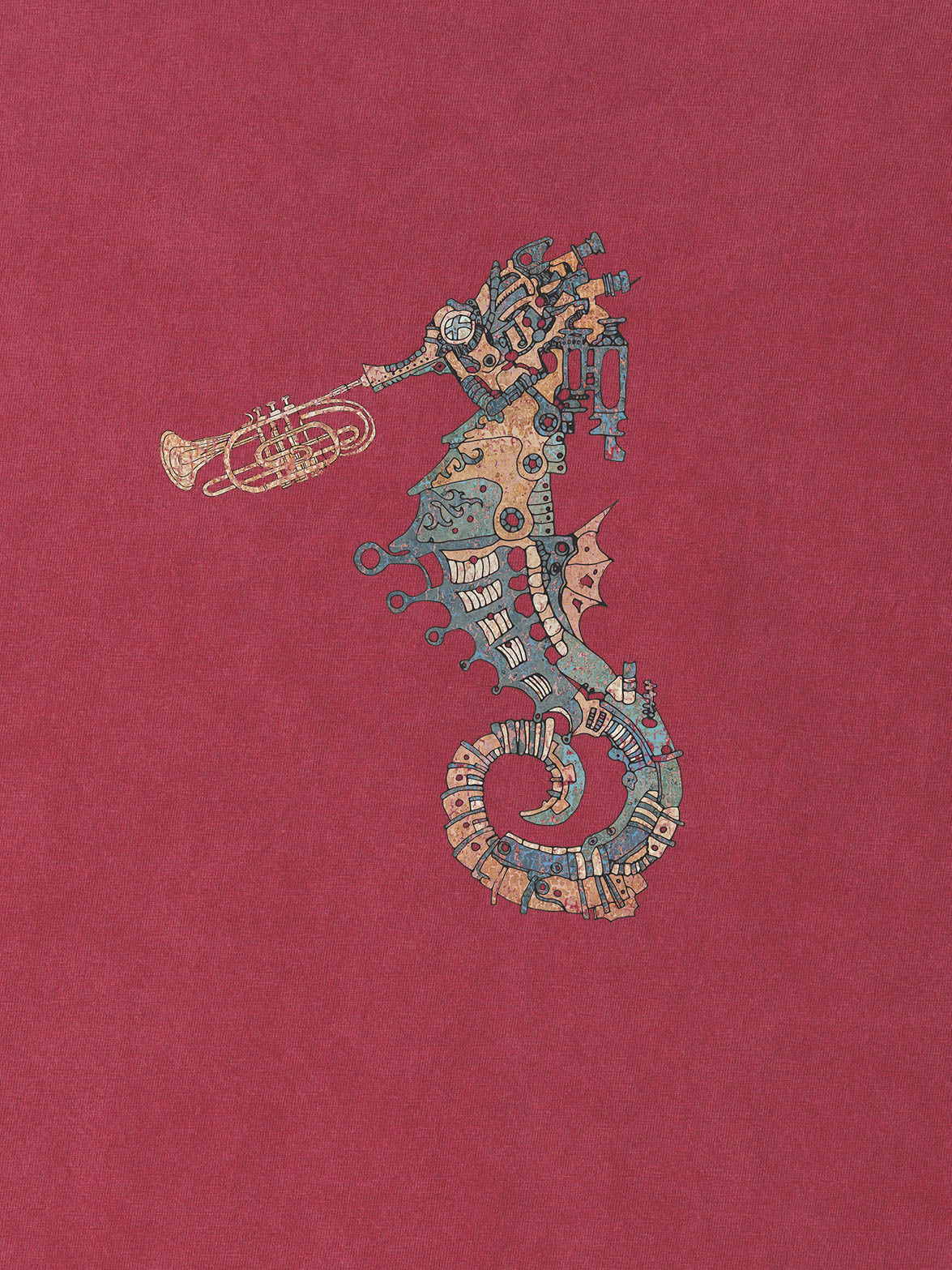 Ballad of the mechanical seahorse - Stonewashed T-Shirts