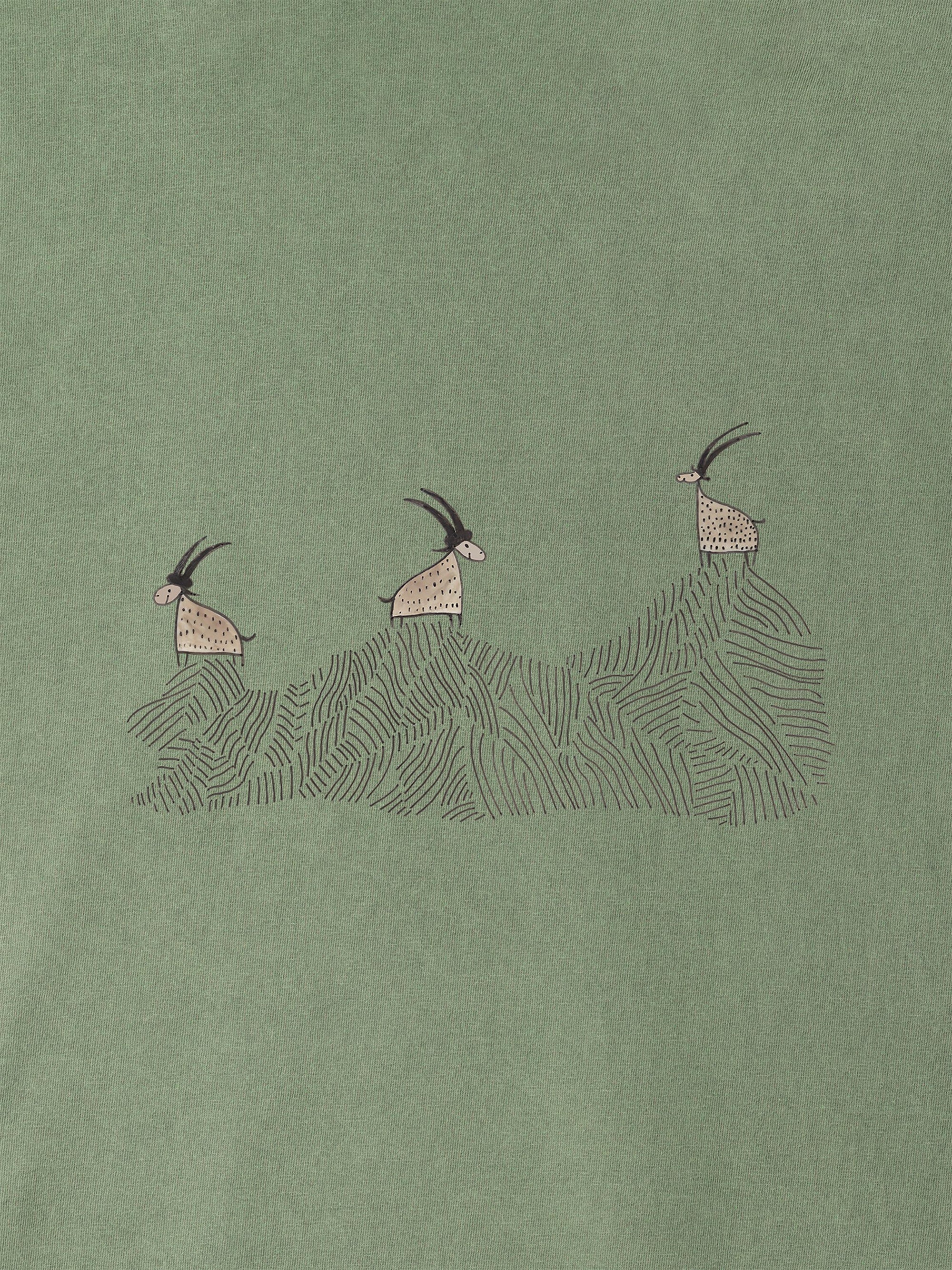 Cretan goats on a jagged ridge - Stonewashed T-Shirts