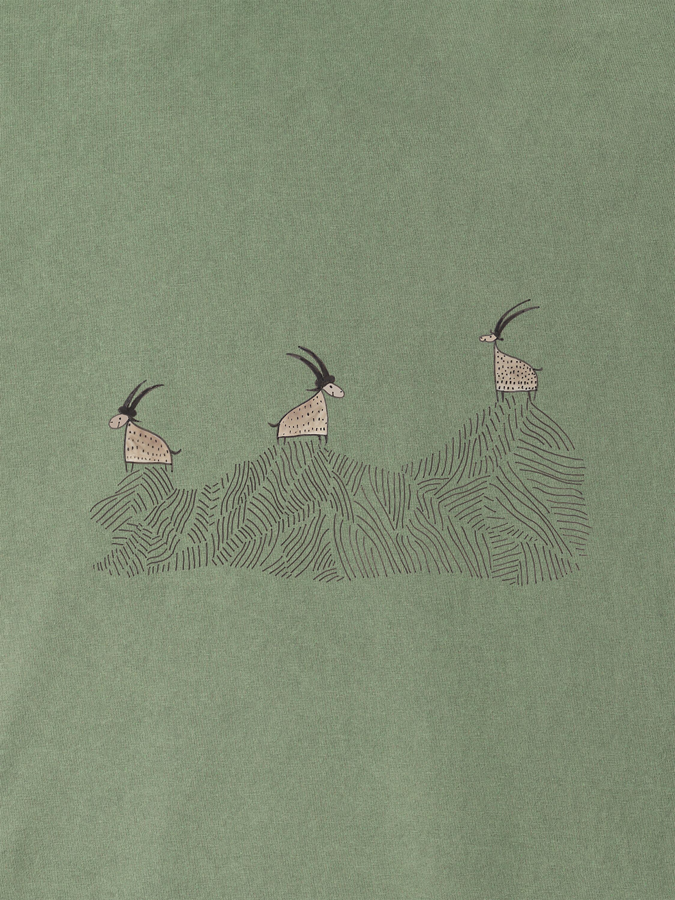 Cretan goats on a jagged ridge - Stonewashed T-Shirts